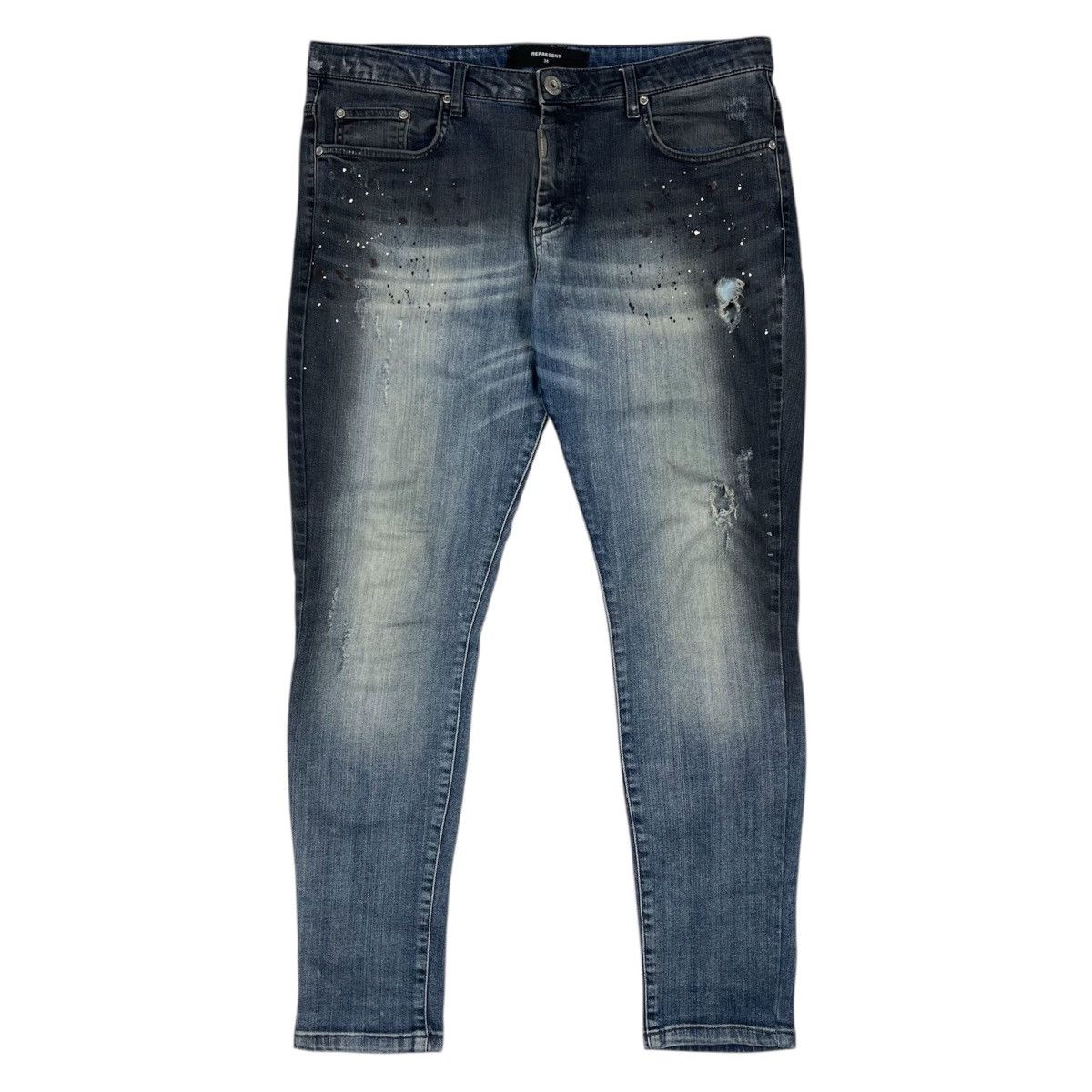 Represent Clo. Represent Essential Distressed Work Paint Jeans Size US 34 / EU 50 - 3 Thumbnail
