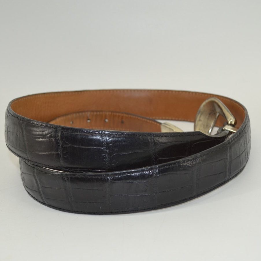 Brighton Brighton Mens Leather Belt USA Croc Embossed Dress Causal 40 Size 40 - 6 Thumbnail