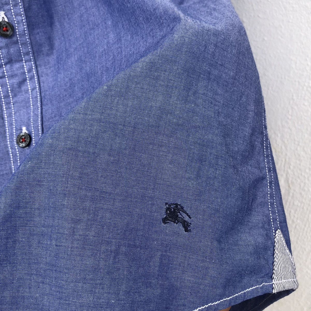 Burberry Burberry Black Label Chambray Long Sleeve Shirt Size US M / EU 48-50 / 2 - 3 Thumbnail