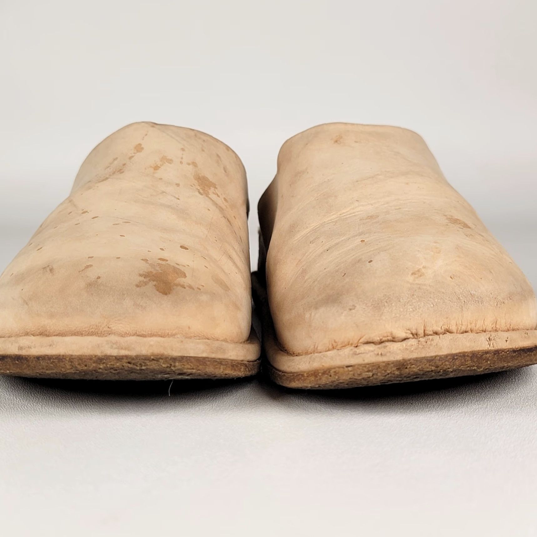 Vintage Jenni Kayne Mules Women Slip-On Flat Brown Tan Leather Suede Size 6 US 37 EU 37/6 Mens Womens Girls? Size US 6 / IT 36 - 3 Thumbnail