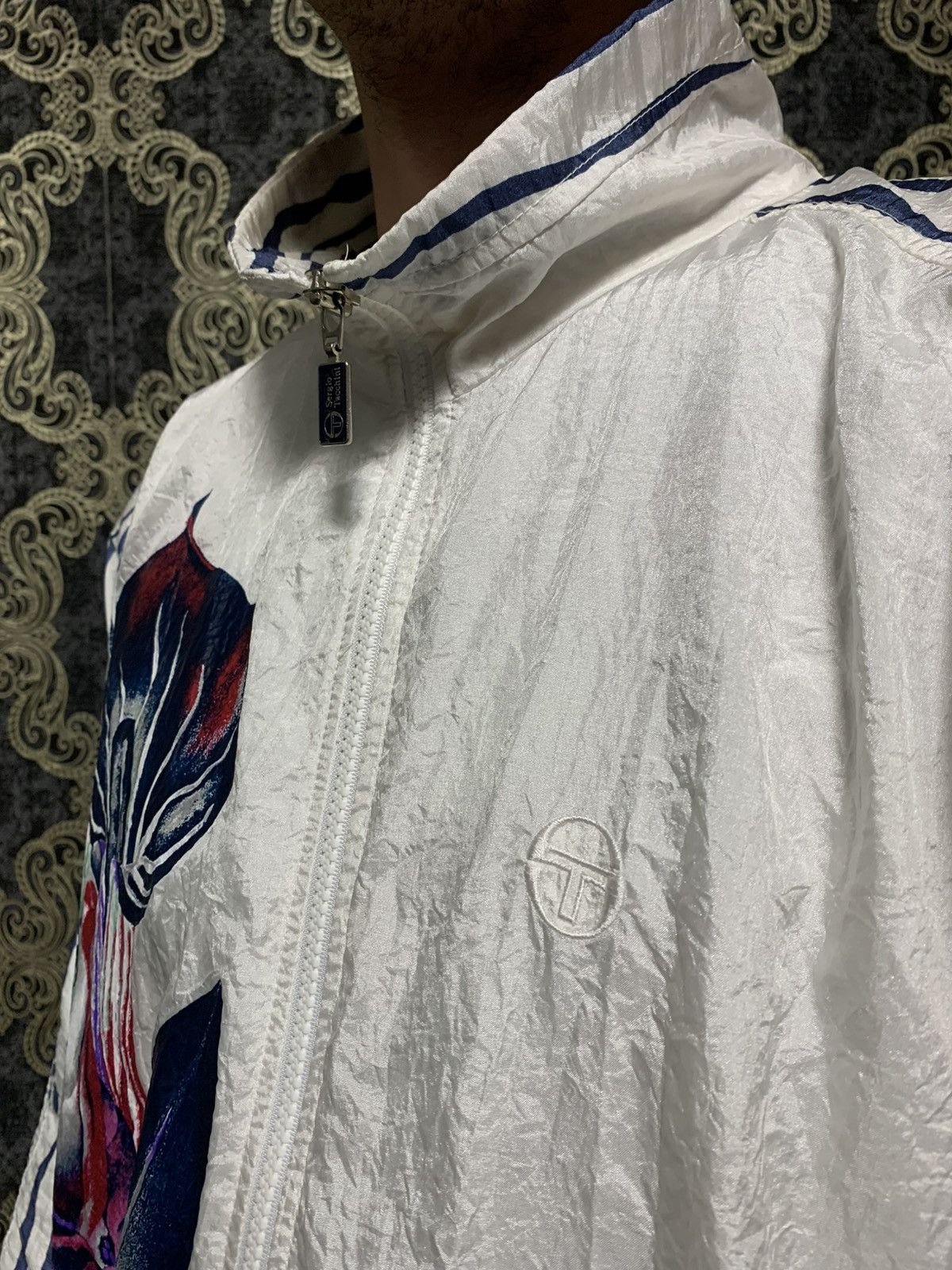 Sergio Tacchini Vintage Sergio Tacchini Floral Ladies Windbreaker Jacket Size XL / US 12-14 / IT 48-50 - 3 Thumbnail