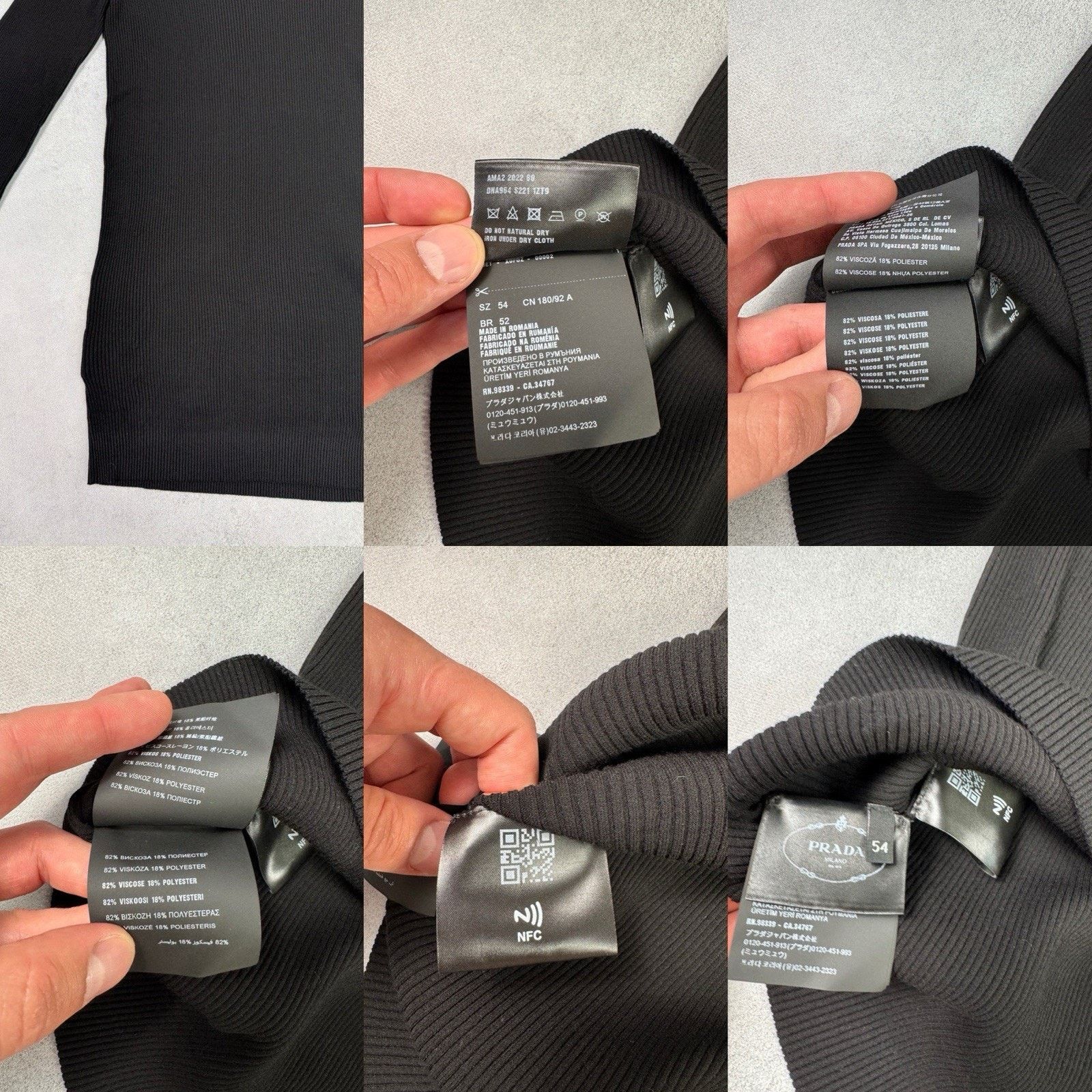 Prada NWT Prada Black Sweater Size 54 (cn180/92A) Black Women Size XL / US 12-14 / IT 48-50 - 24 Thumbnail