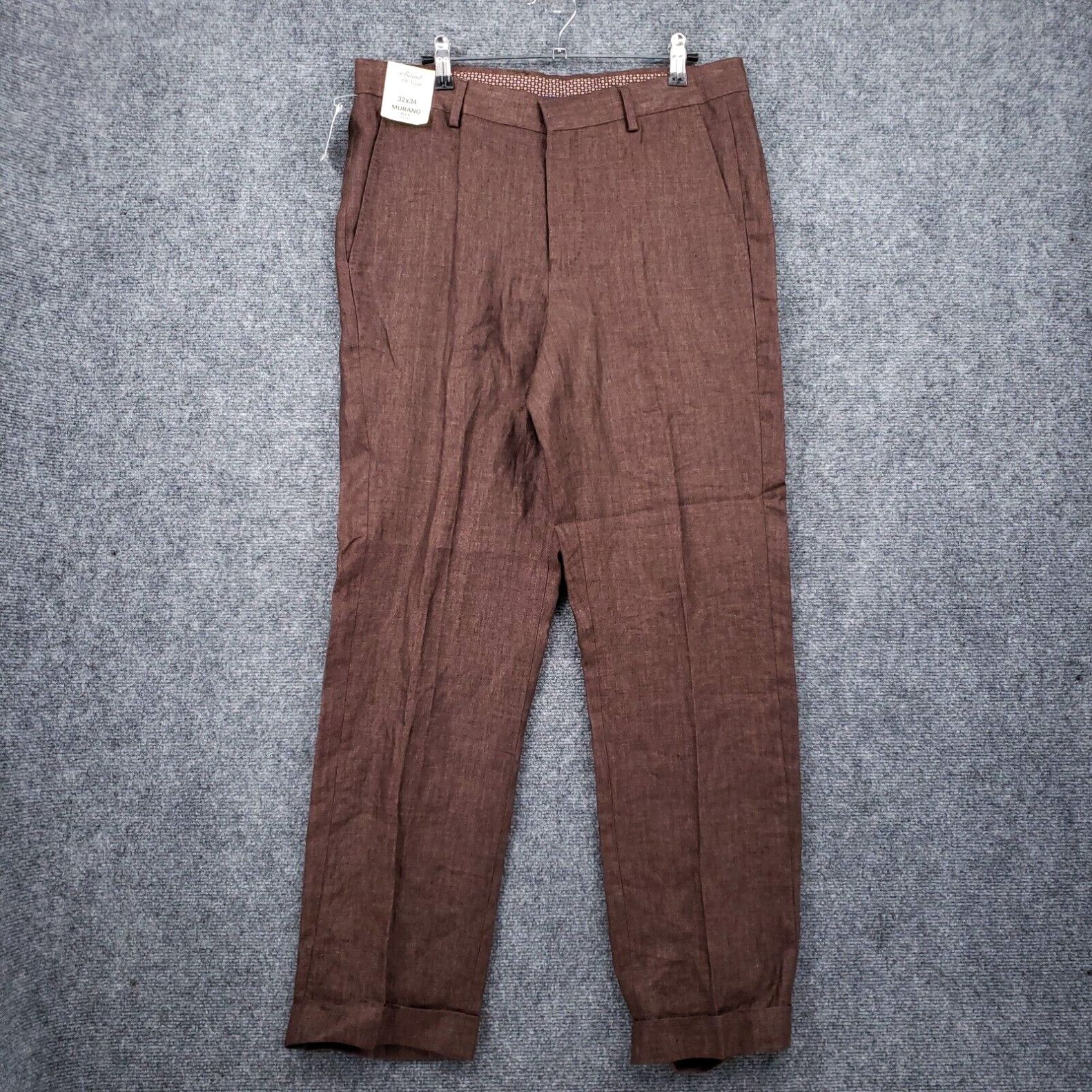 Murano NEW Murano Baird McNutt Linen Pants Mens 32x34 Alex Slim Fit ...