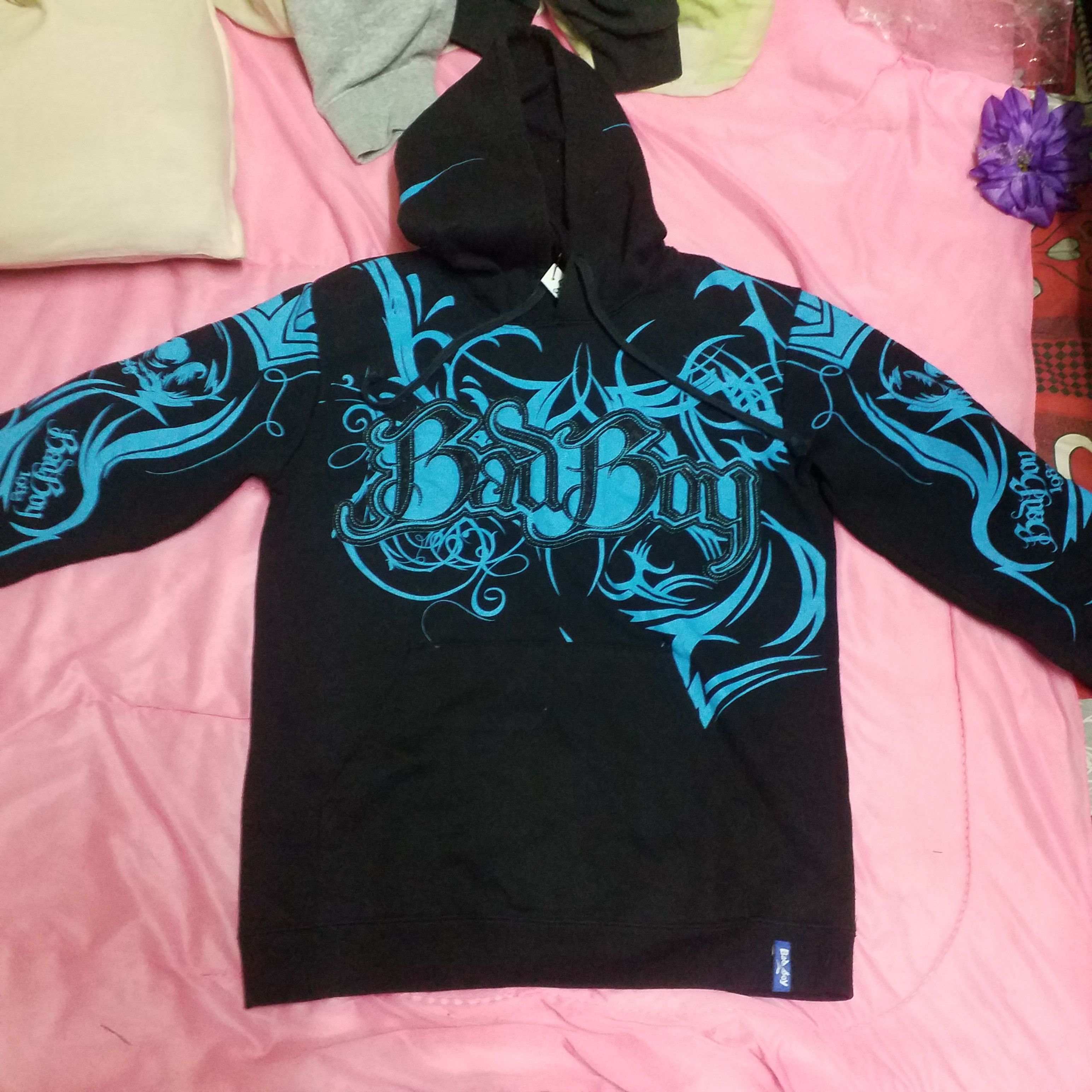 image of Badboy Hoodie Skull Print in Black, Men's (Size Medium)