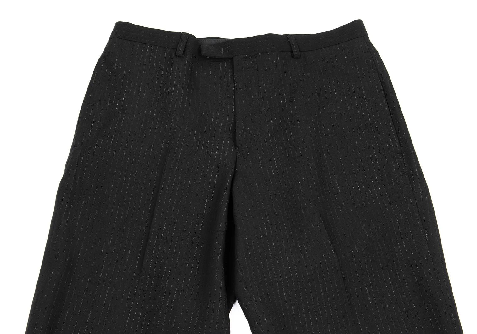 Jean Paul Gaultier Rayon Blend Lamé Stripe Pants in Black Size 48 Size US 32 / EU 48 - 2 Thumbnail