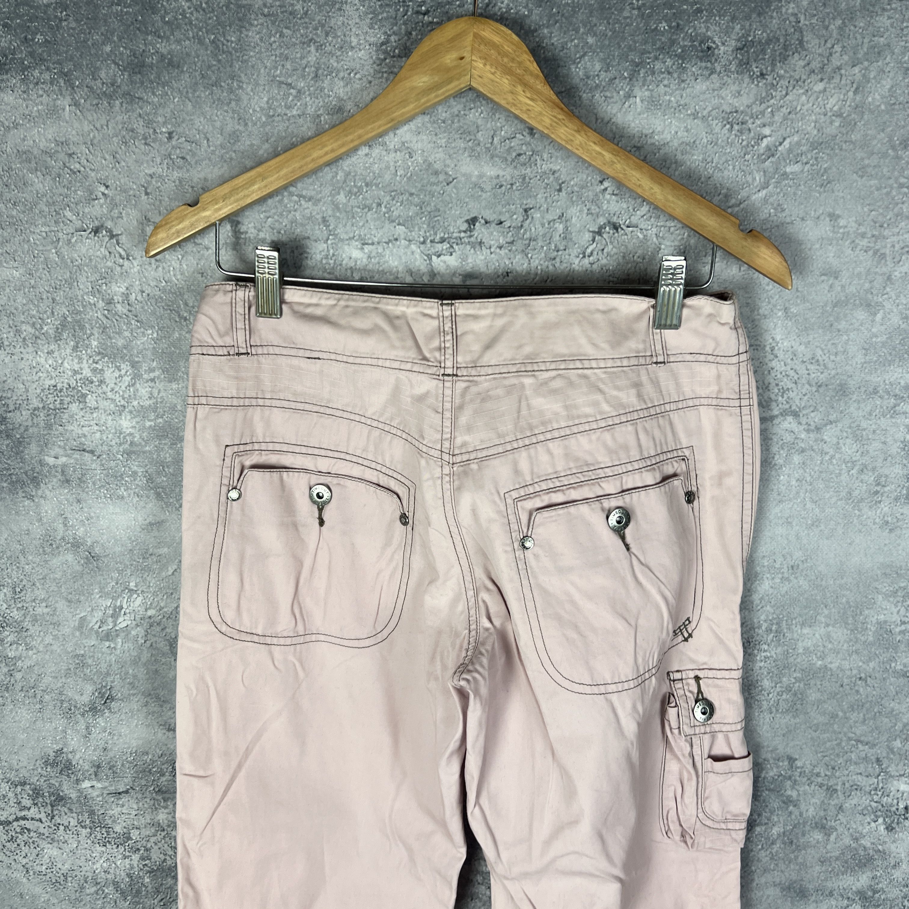 Vintage Cargo Pants Avant Garde Women's Size 38 Pink Size 27" / US 4 / IT 40 - 6 Thumbnail