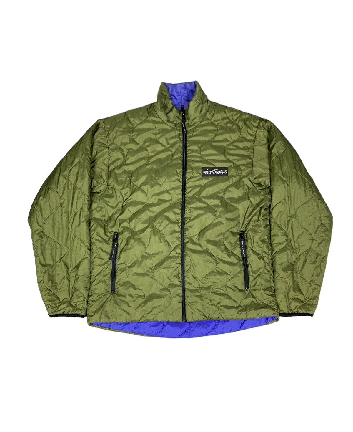 image of Outdoor Style Go Out x Wild Things Wild Thing Quilted Reversible Jacket. J088 in Green (Size Large)