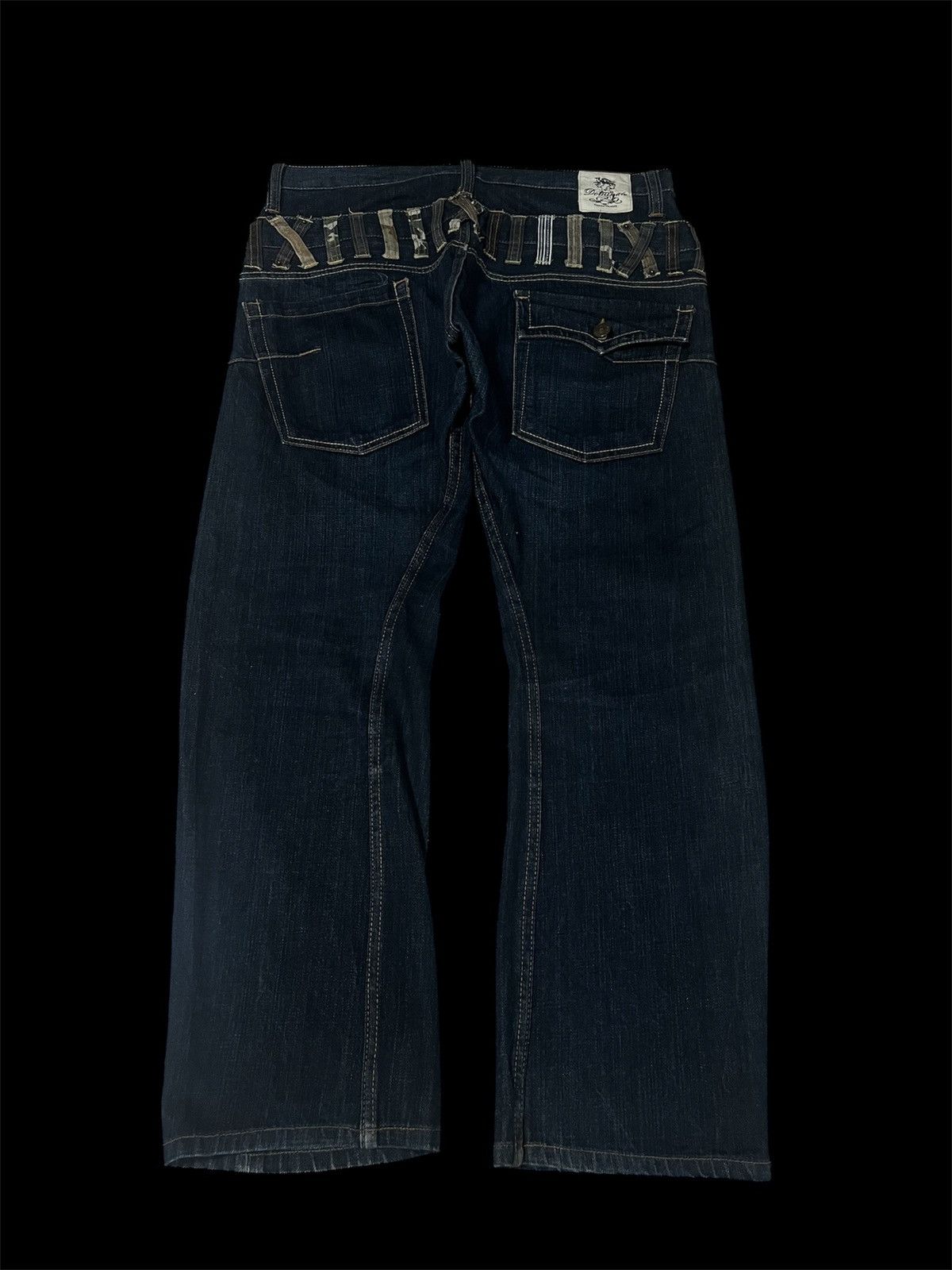 Japanese Brand 💥DOUBLE WAIST 90s DOMINATE HANDCRAFTED JEANS 💥 Size US 35 - 2 Thumbnail