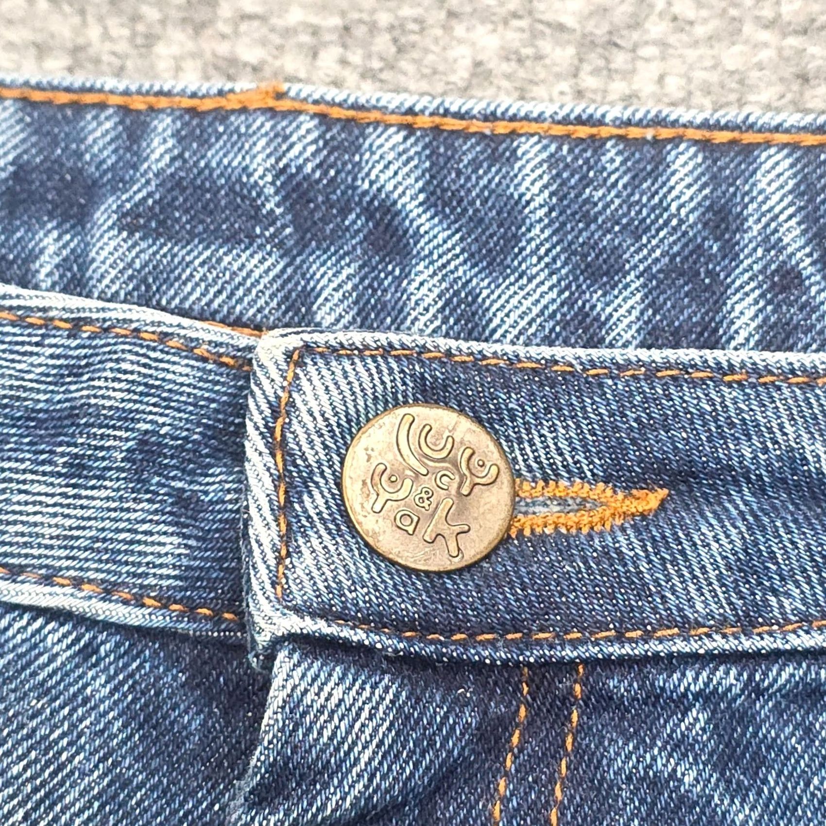 Vintage Lucy and Yak Jeans Womens W36 / L Blue Denim Tapered Relaxed High Rise Jeans Size 25" / US 0 / IT 36 - 6 Thumbnail