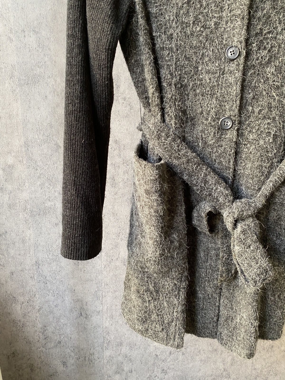 Yohji Yamamoto Atto Cuore Japan Designer Wool Fur Hoodie Jacket Size US S / EU 44-46 / 1 - 5 Thumbnail