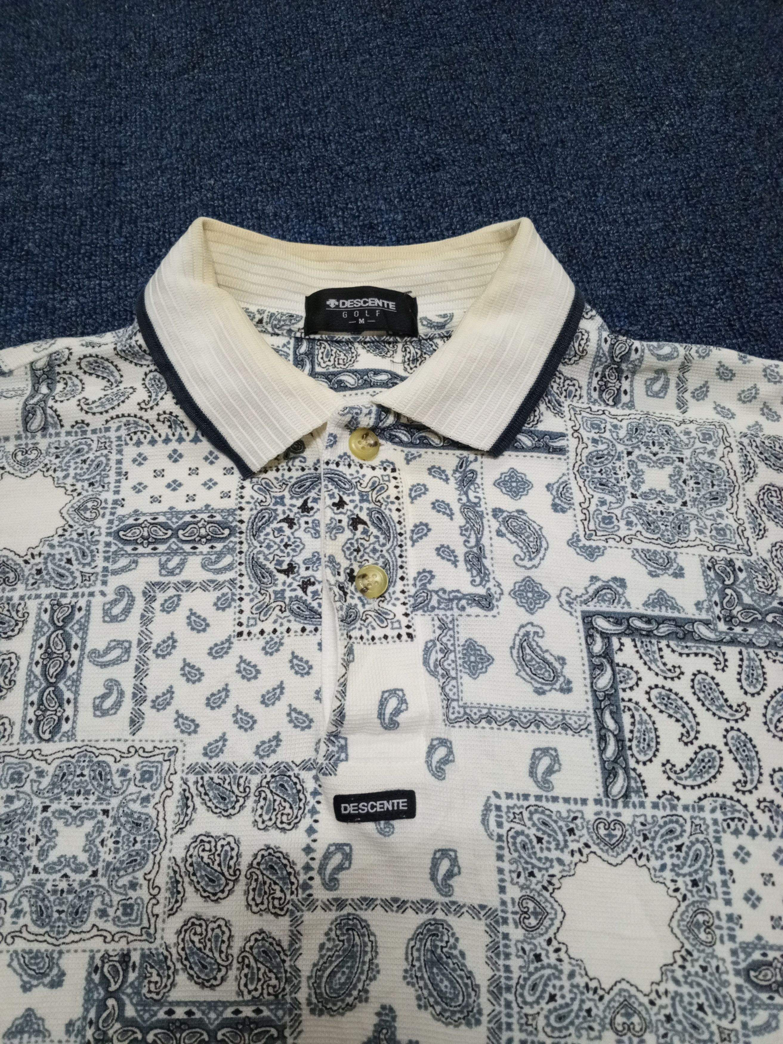 Descente × Japanese Brand DESENTE POLO GOLF FULLPRINT BANDANA Size US L / EU 52-54 / 3 - 3 Thumbnail