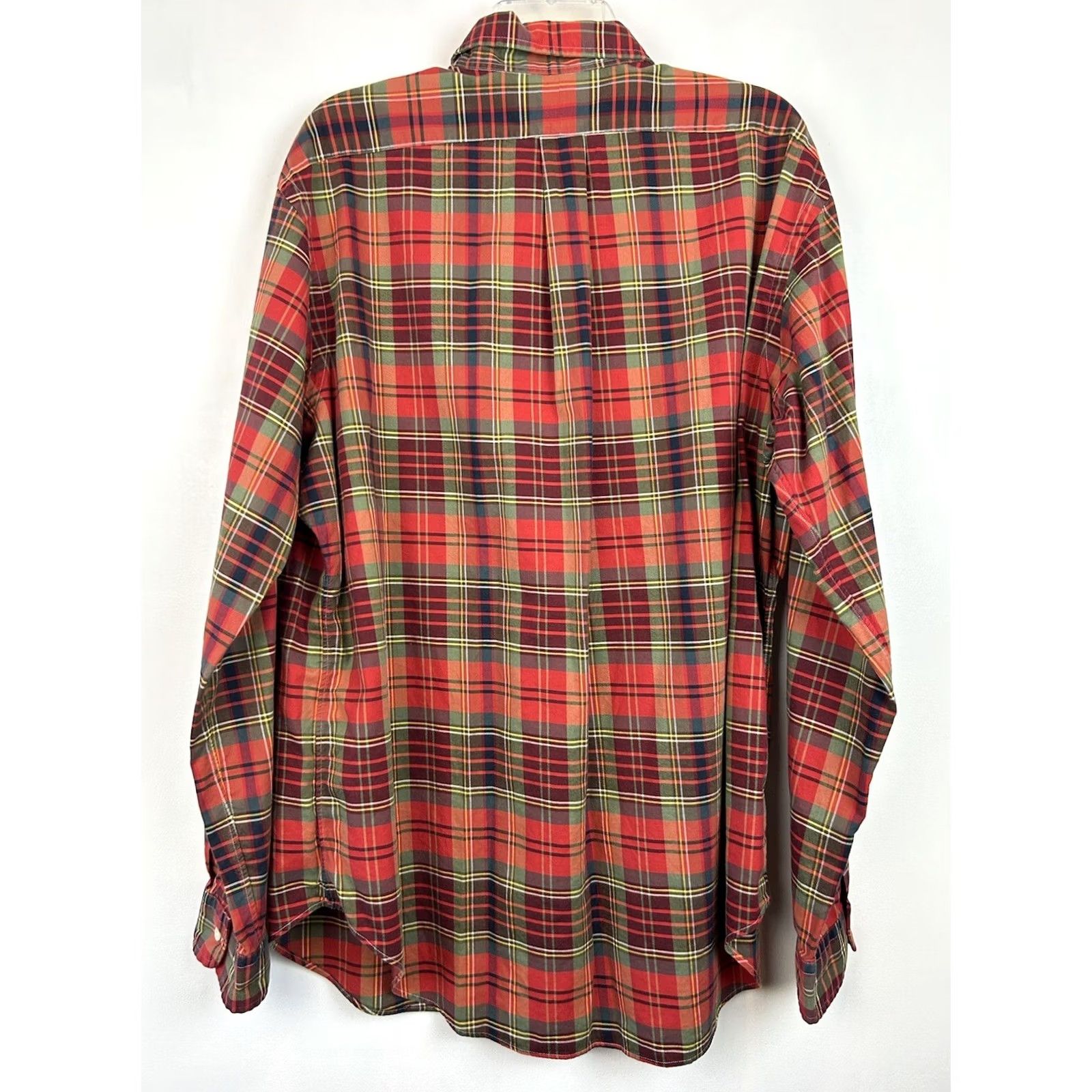 Ralph Lauren Ralph Lauren Oxford Shirt Mens XL Button-Down Red Green Tartan Plaid Classic Size US XL / EU 56 / 4 - 2 Thumbnail