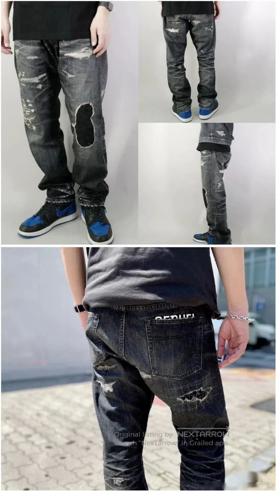 Vanquish sequel fragment denim pants with distressing. Size US 32 / EU 48 - 9 Thumbnail