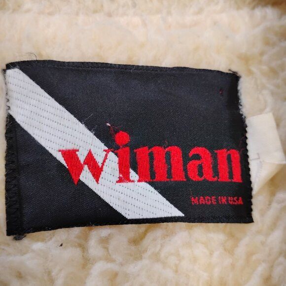 Other Vintage Wiman Western Shearling Suede Leather Coat Jacket Size US L / EU 52-54 / 3 - 4 Thumbnail