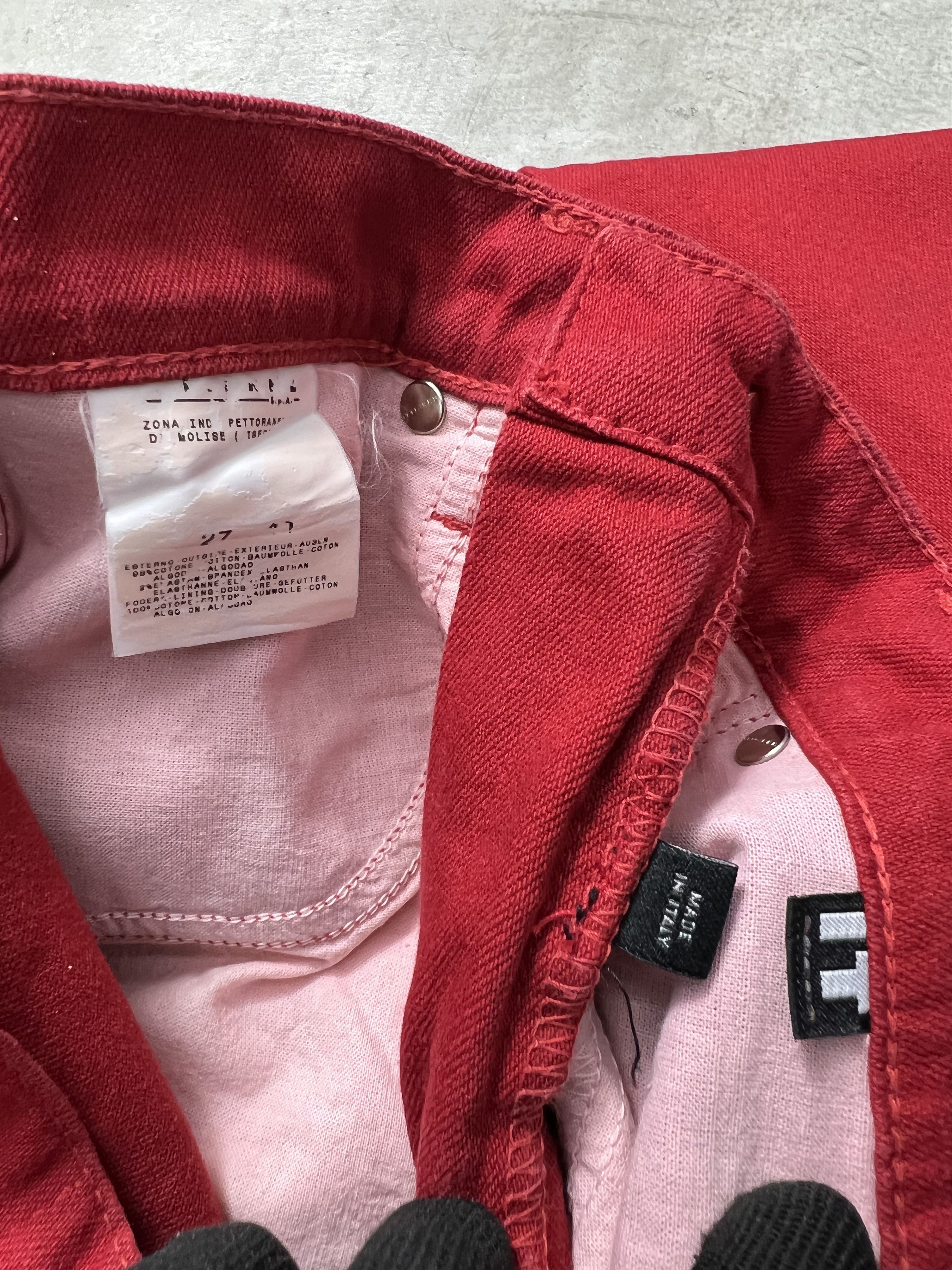 Versace Jeans Couture VERSACE Jeans Couture Red Denim GTMPT379 Size 26" / US 2 / IT 38 - 11 Thumbnail