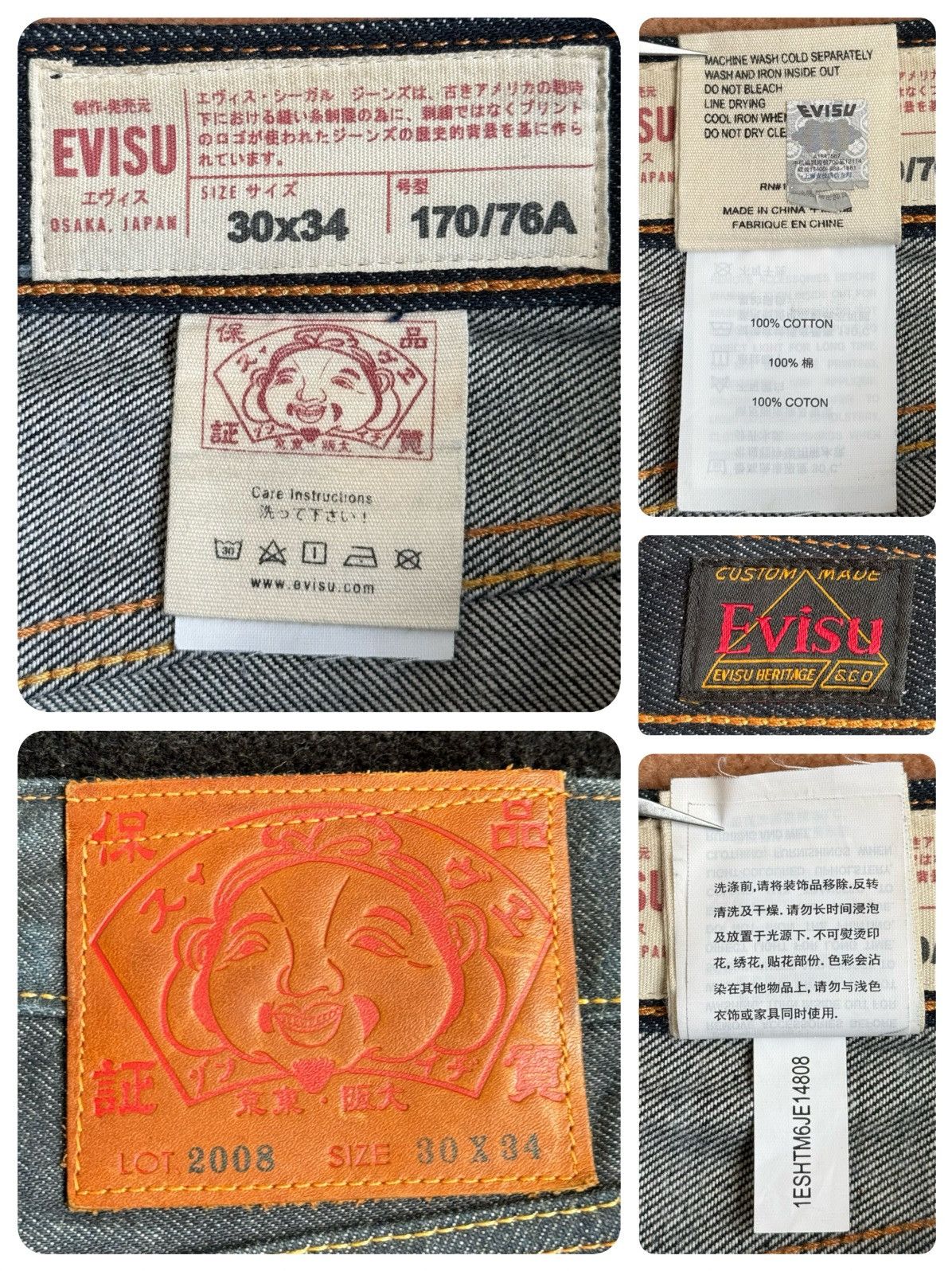 Evisu EVISU daicock style denim jeans！size：30x34 Size US 30 / EU 46 - 3 Thumbnail