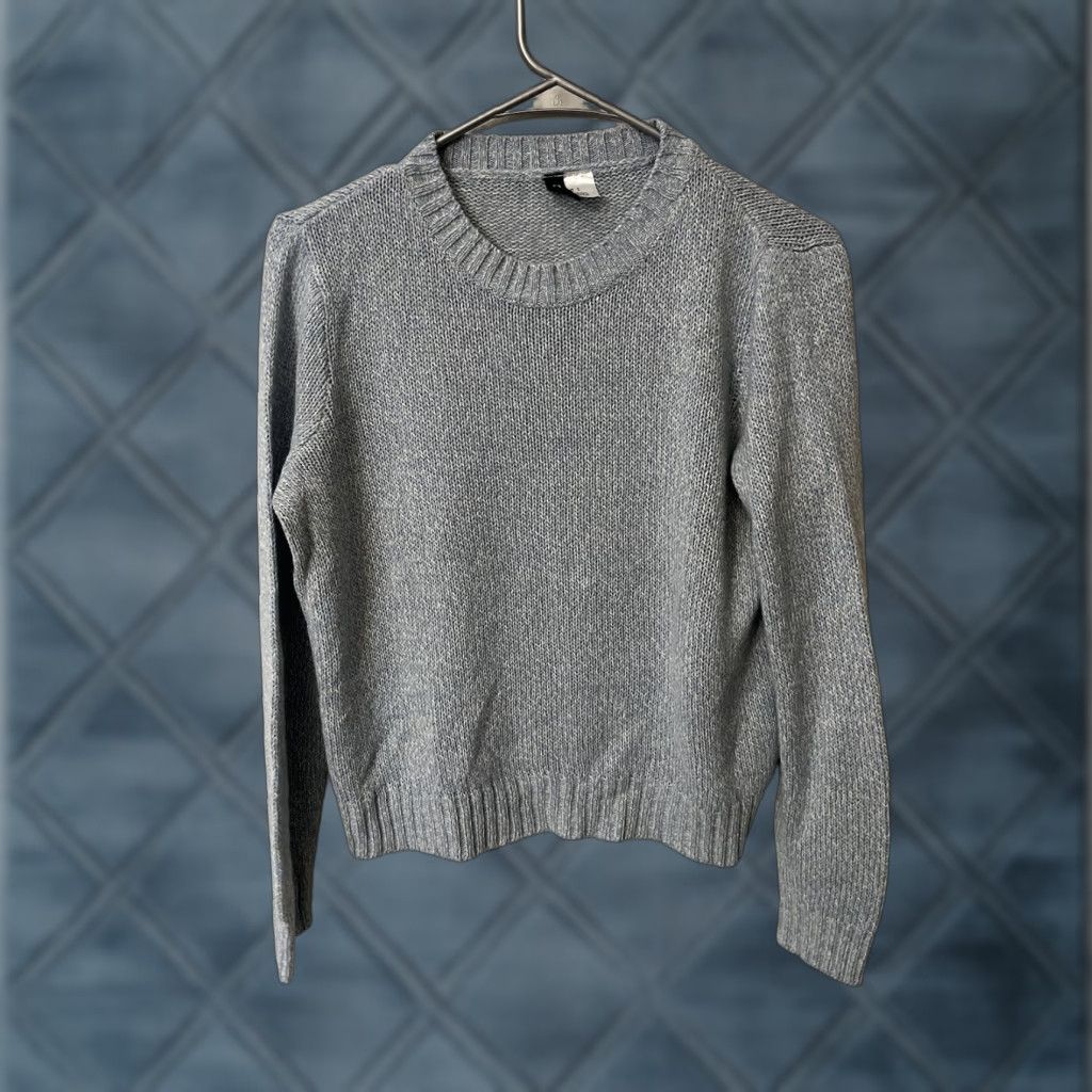H&M VINTAGE H&M Sweater Women’s Knit Blue Crew Neck Raglan Long Sleeve Pullover All Seasons Lightweight Relaxed Size S / US 4 / IT 40 - 1 Thumbnail