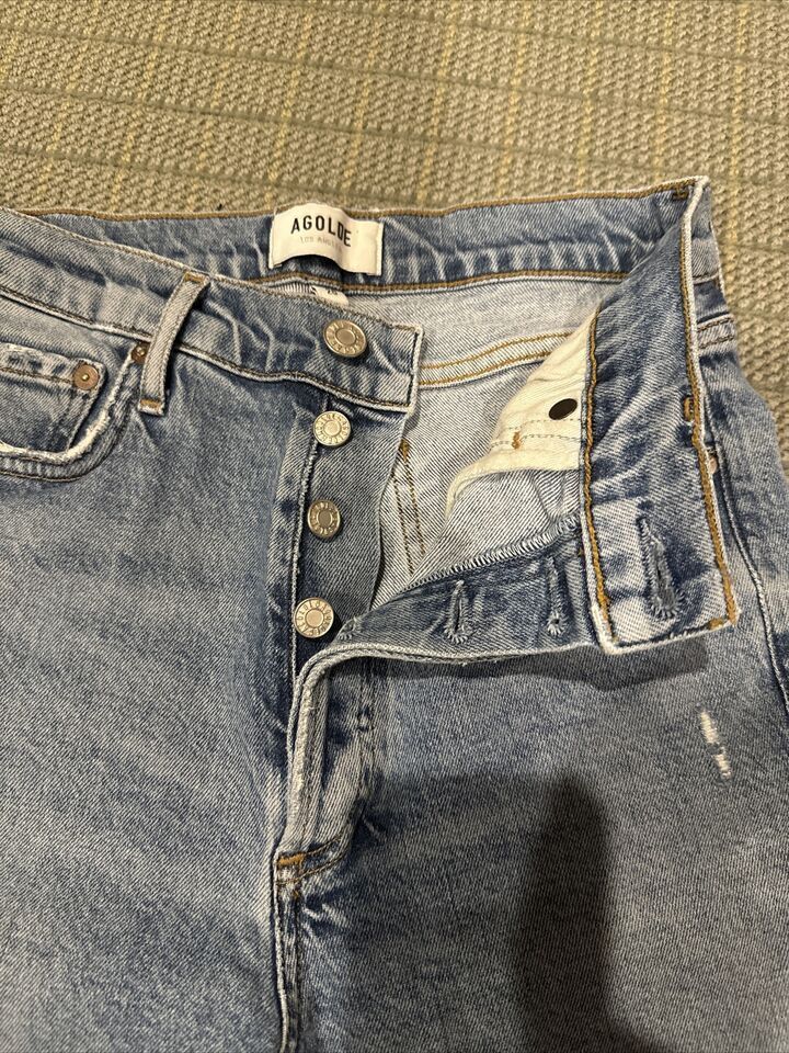 Agolde Agolde distressed high rise jeans light wash Size 26" / US 2 / IT 38 - 5 Thumbnail