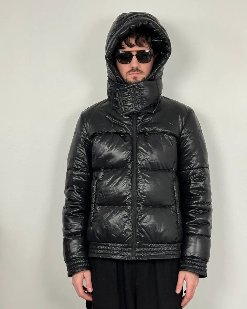 Prada 2000s Prada Linea Rossa Black Nylon Puffer Jacket Size US L / EU 52-54 / 3 - 3 Thumbnail
