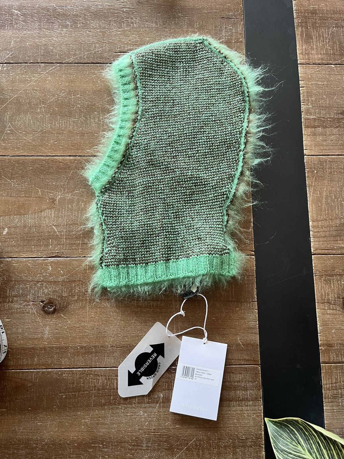 image of NWT - Reversible Craig Green Mohair/silk Balaclava in Mint, Men's