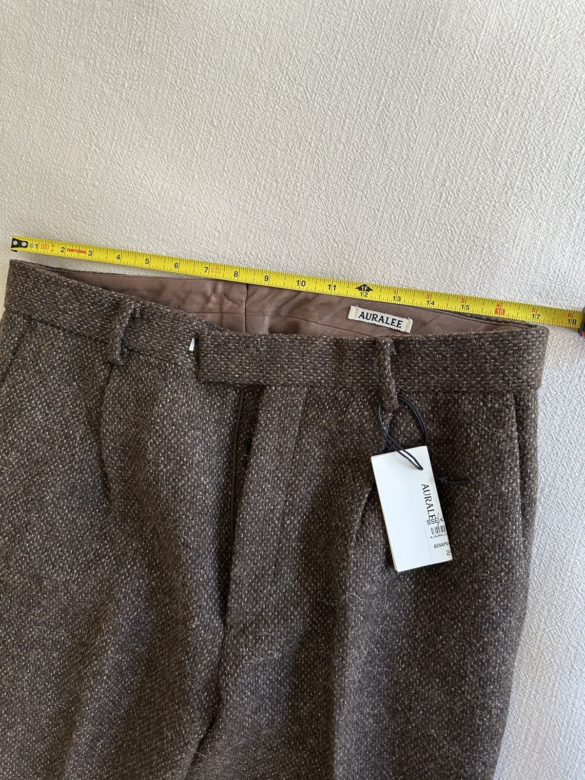 Auralee Auralee Brown Lama Shetland Wool Tweed Trousers - JP4 Size 50R - 4 Thumbnail