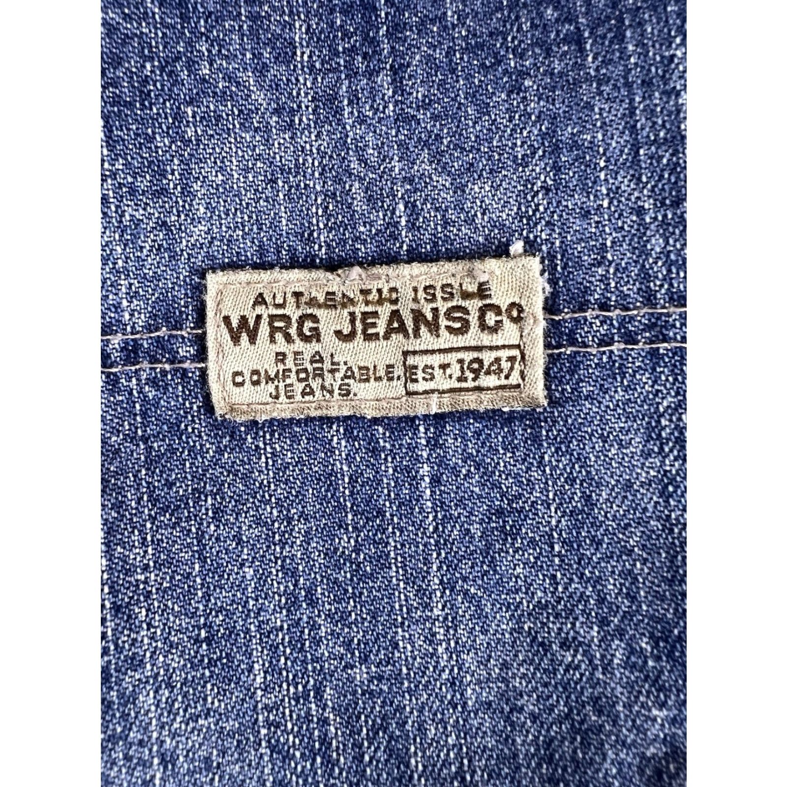 Wrangler VINTAGE Wrangler Carpenter Jeans Mens 50x32 Blue Denim 5-Pocket Design Workwear Wrangler Retro Jeans Men Large Big & Tall Denim Straight "} Size US 34 / EU 50 - 7 Thumbnail