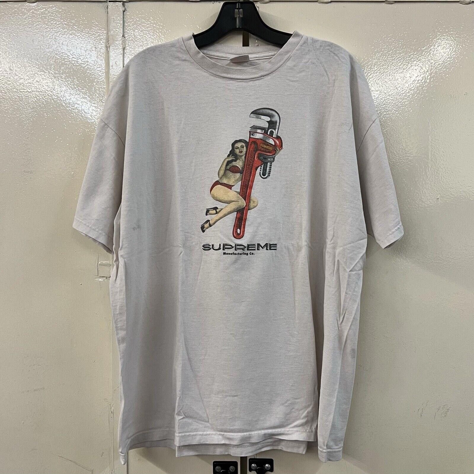 Supreme SS09 Supreme Manufacturing Co. Wrench Tee White Size XL 2009 Size US XL / EU 56 / 4 - 1 Thumbnail