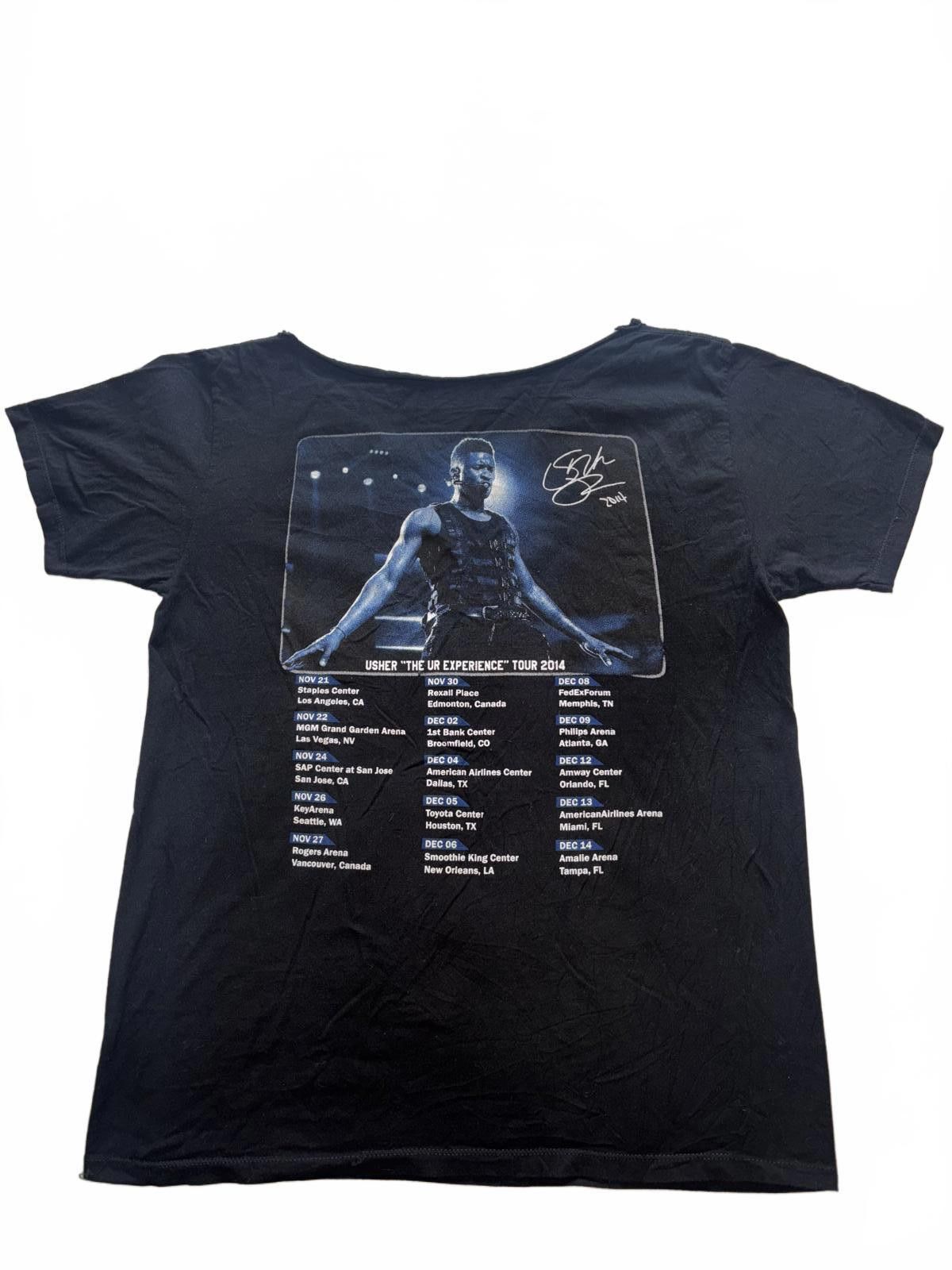 Designer Vintage Usher The UR Experience Tour 2014 T-Shirt Size M / US 6-8 / IT 42-44 - 3 Thumbnail