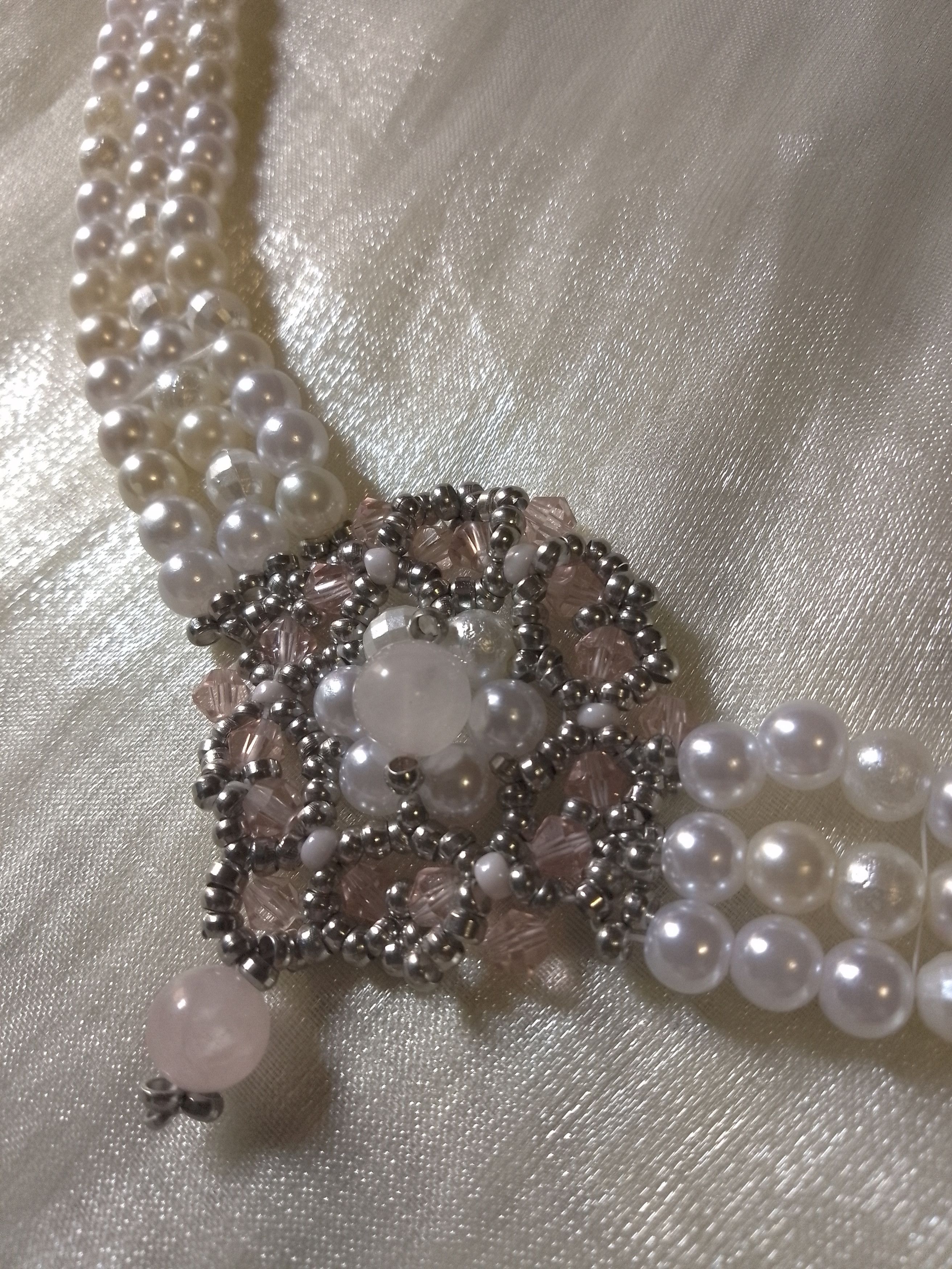 Other Pearls Choker Rose quartz Victorian Vintage style Size ONE SIZE - 7 Thumbnail