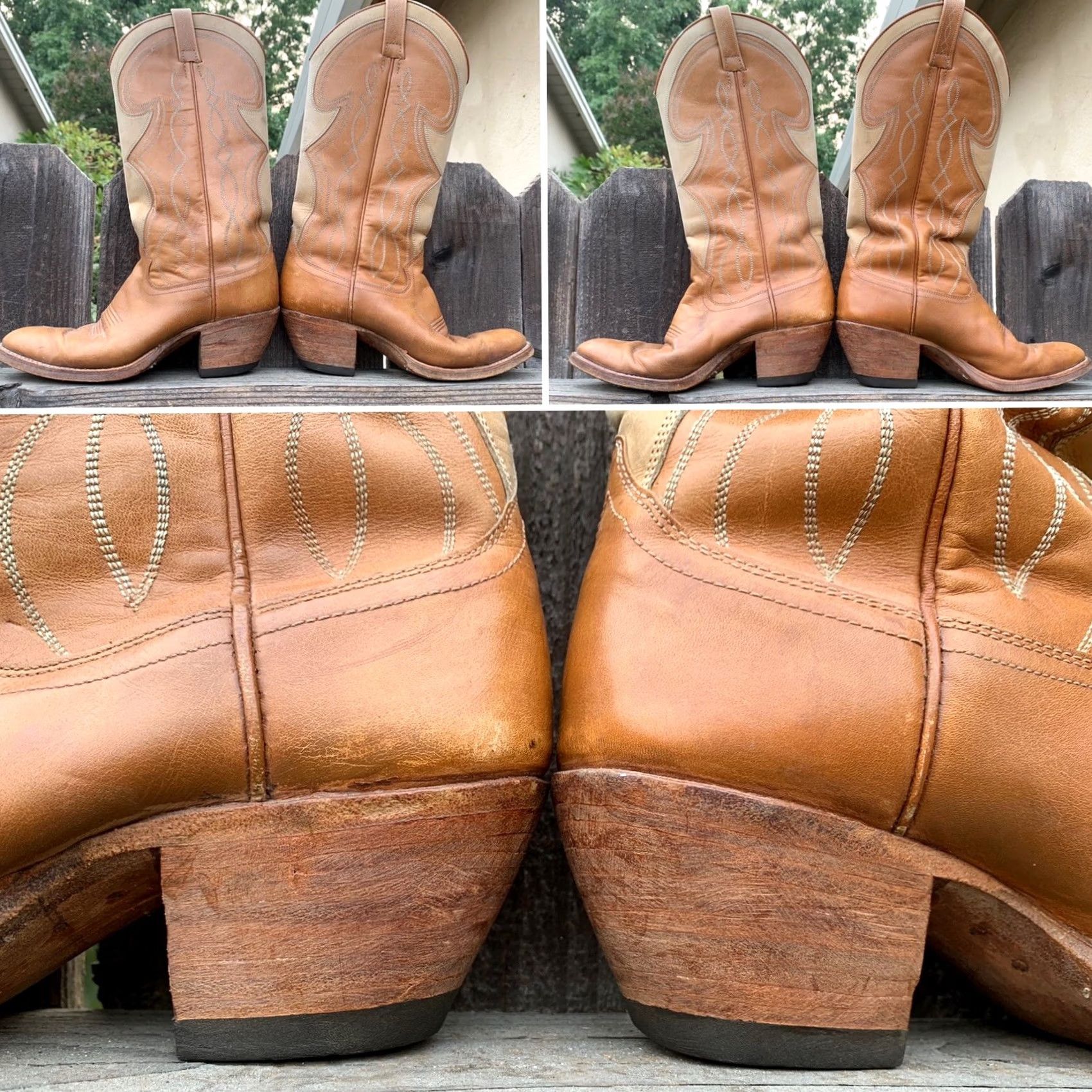 Dan Post VINTAGE Dan Post Boots 5 C Ladies Womens Western Cowboy Cowgirl Spain Leather Rockabilly 1980s Mens Womens Boys Girls Size US 5 / IT 35 - 3 Thumbnail
