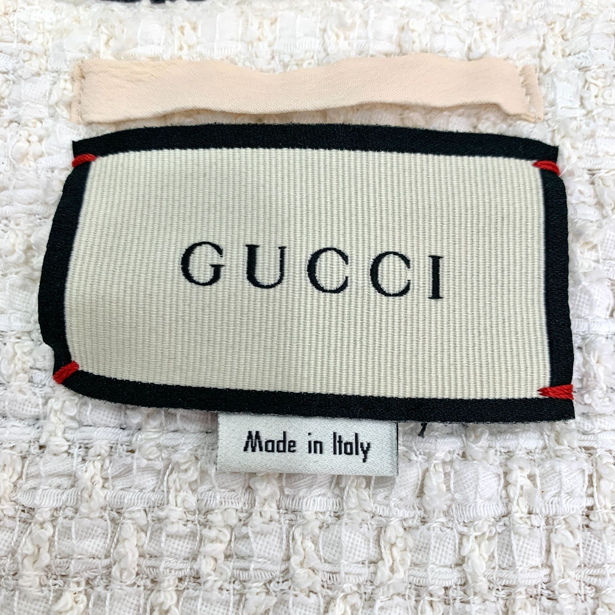 Gucci Gucci White Bouclé Knit Cardigan W/ Red & Navy Trimmed Pocke Size XS / US 0-2 / IT 36-38 - 5 Thumbnail