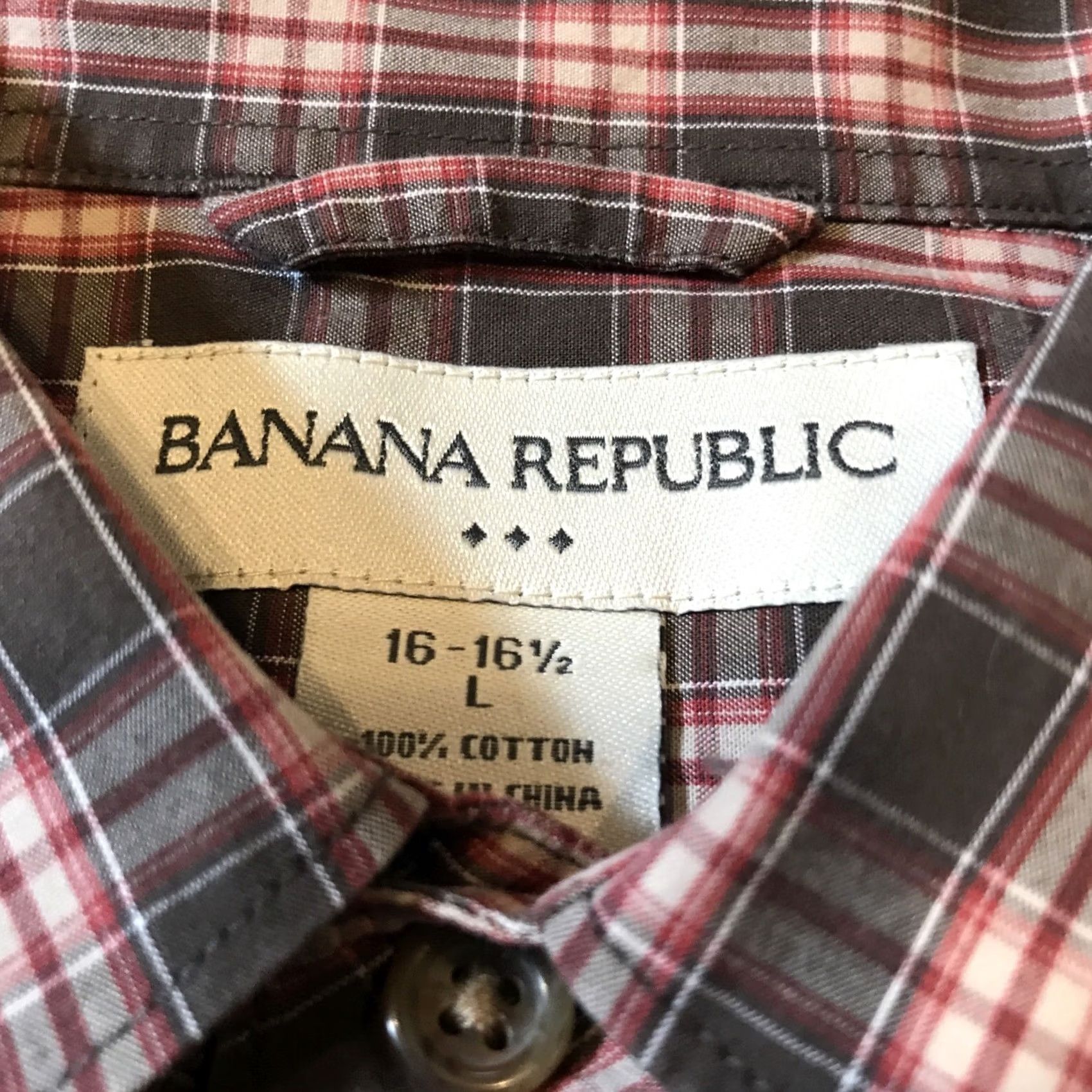 Banana Republic Banana Republic Shirt Button-Up Long Sleeve Plaid Multicolor Cotton L Men Regular Size L Size US L / EU 52-54 / 3 - 2 Thumbnail