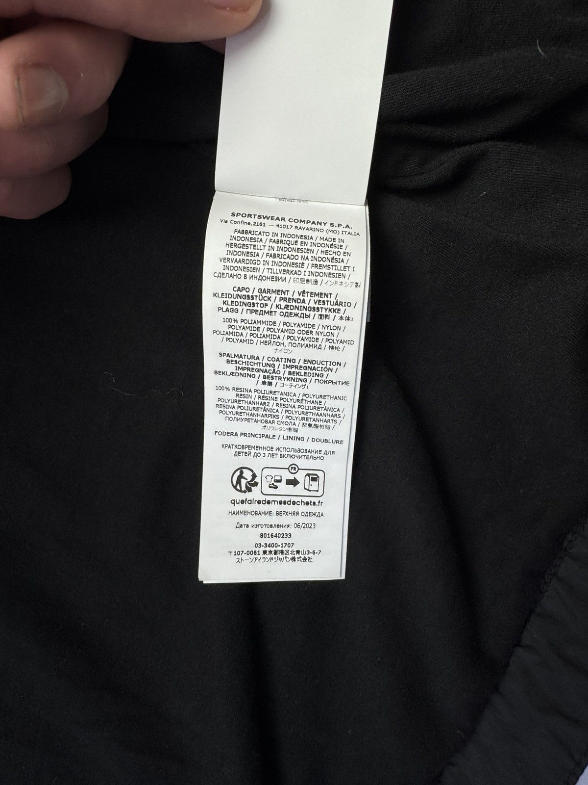 Stone Island STONE ISLAND Junior Black Crinkle Reps Hooded Jacket Men's Size US M / EU 48-50 / 2 - 12 Thumbnail