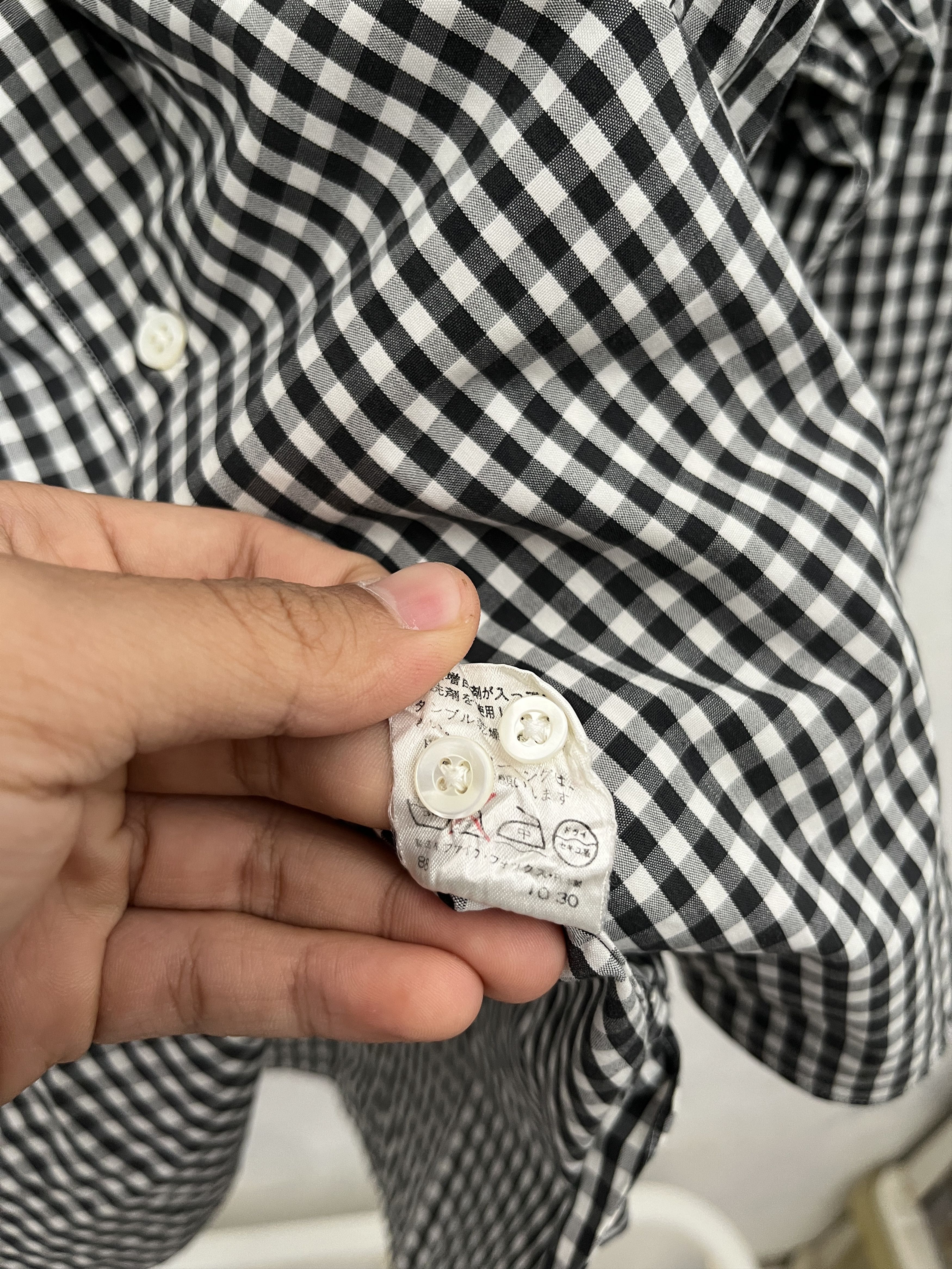 PPFM Vintage PPFM Checkered Shirt Black & White – L Size US L / EU 52-54 / 3 - 8 Thumbnail