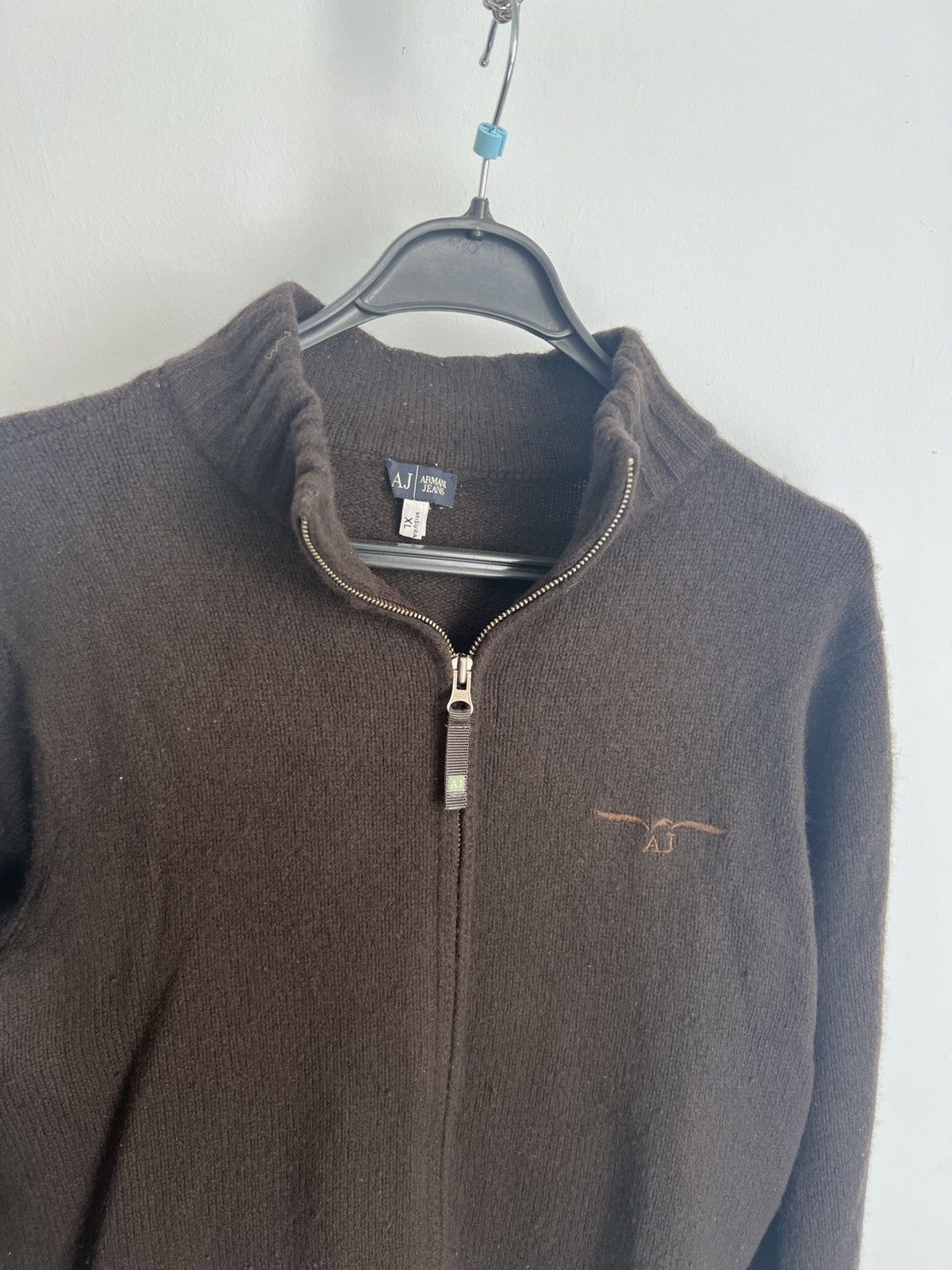 Armani Archive Armani Jeans Vintage Wool Zip Sweater Size US XL / EU 56 / 4 - 3 Thumbnail