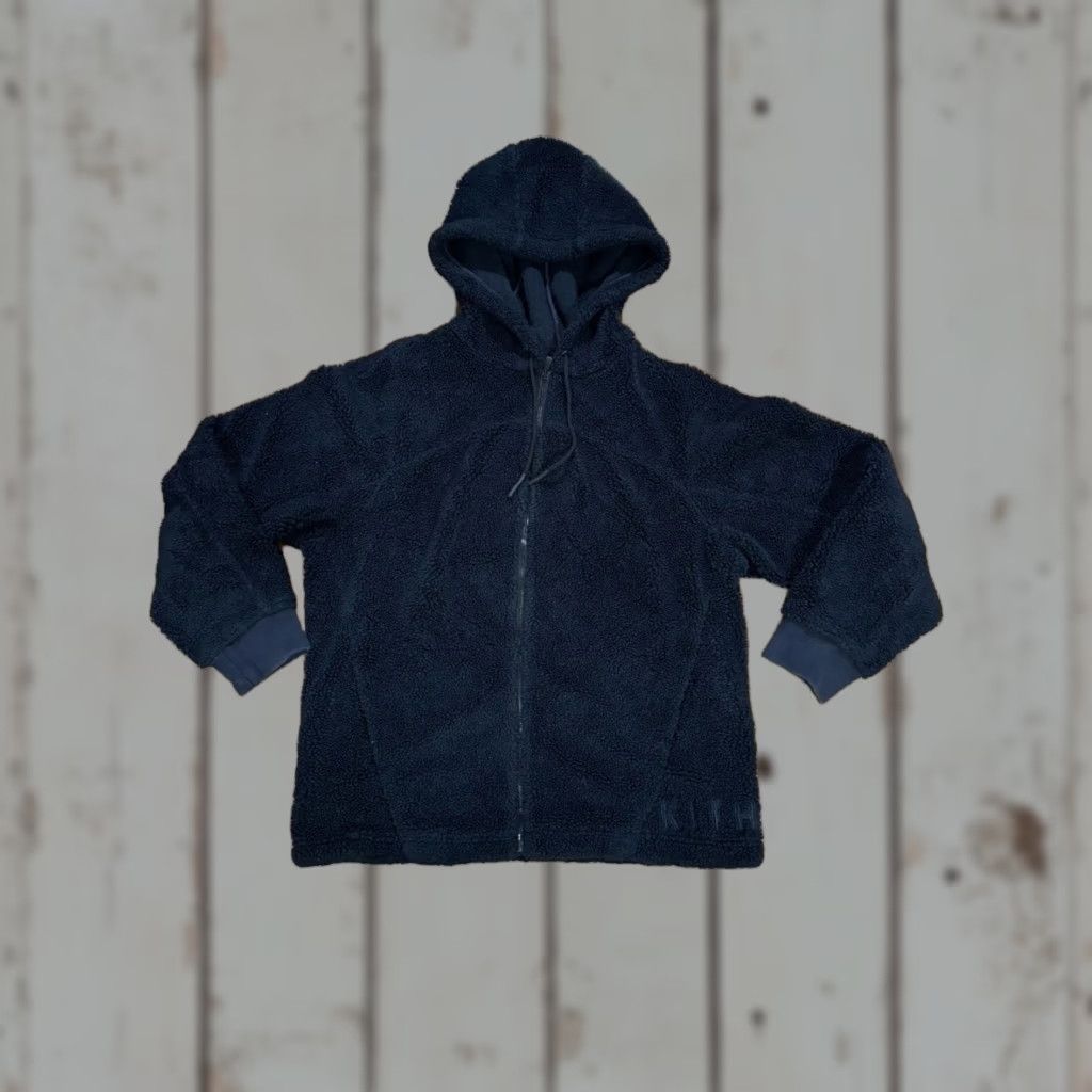 Kith KITH Hoodie Long Sleeve Blue Large Sherpa Full Zip Hooded 1/4 Zip Men Winter Fall Size L Size US L / EU 52-54 / 3 - 1 Thumbnail