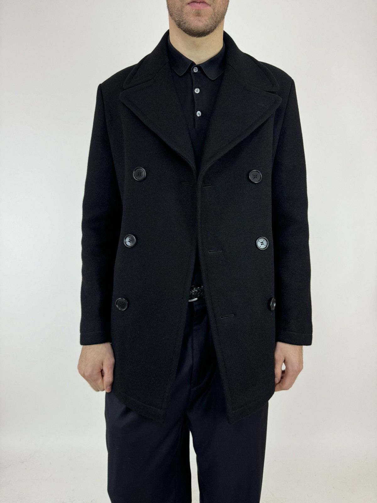 Viktor & Rolf Victor&Rolf x H&M Wool Coat Double-Breasted Black Mens 54 Size US L / EU 52-54 / 3 - 7 Thumbnail