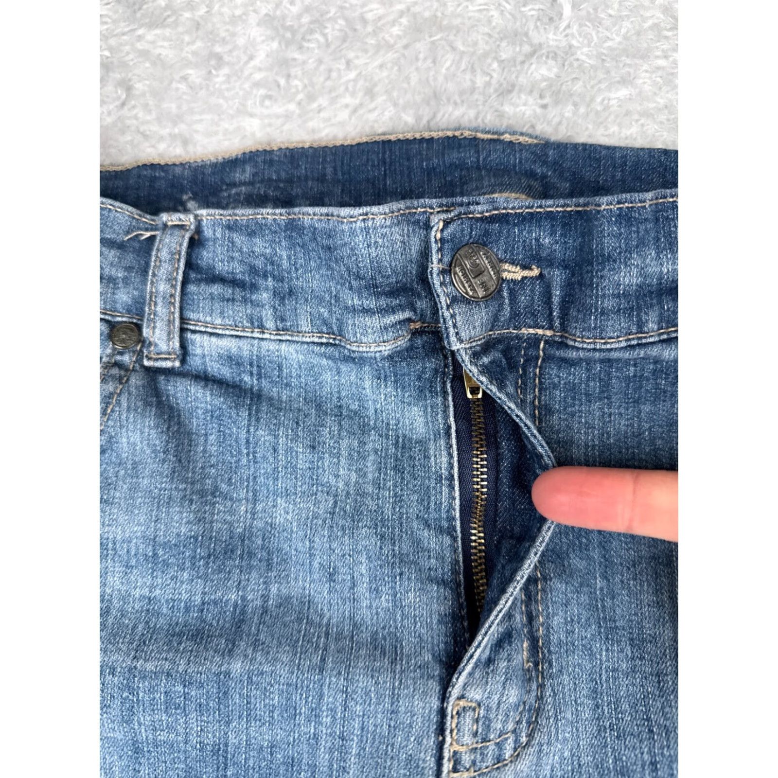 Vintage JNS Wear Jeans Womens 33 High Rise Skinny Denim Medium Wash 32x24 Regular 5-Pocket Blue Cotton Blend Distressed Stretch Size 24" / US 00 / IT 34 - 5 Thumbnail