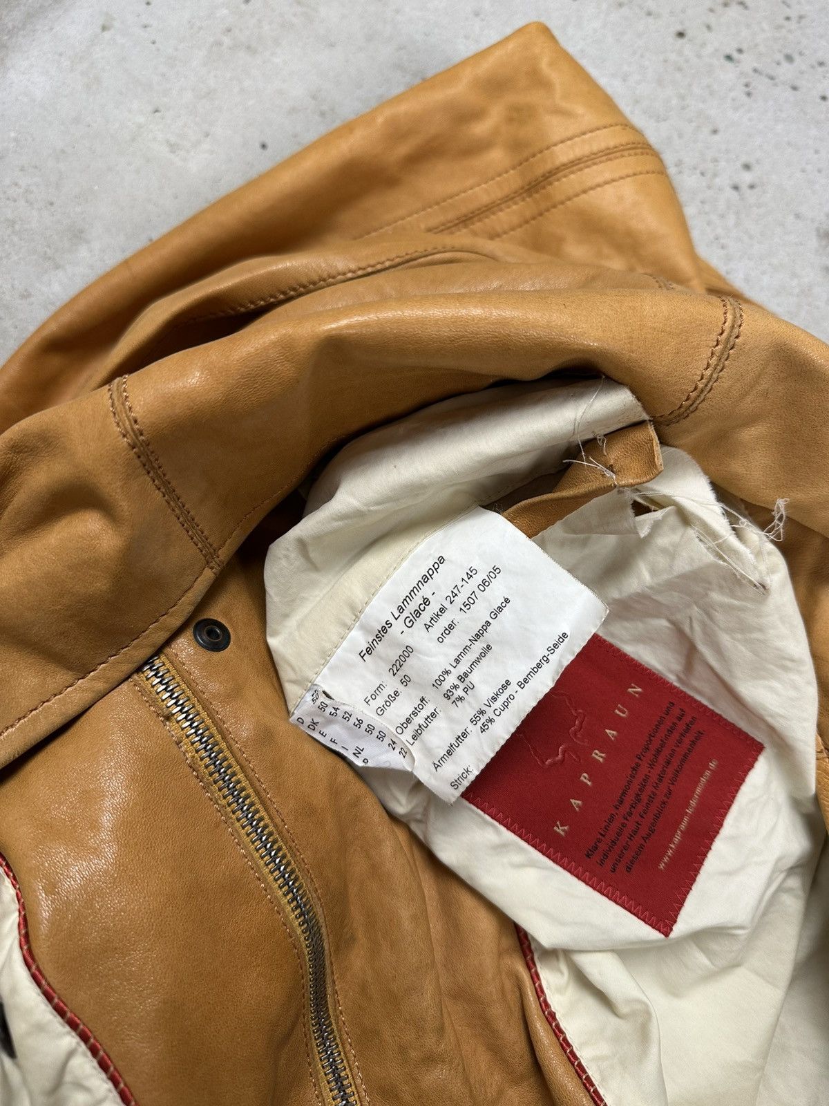 Genuine Leather × Vintage Vintage 90s Distressed Orange Brown Leather Utility Jacket Size US L / EU 52-54 / 3 - 12 Thumbnail
