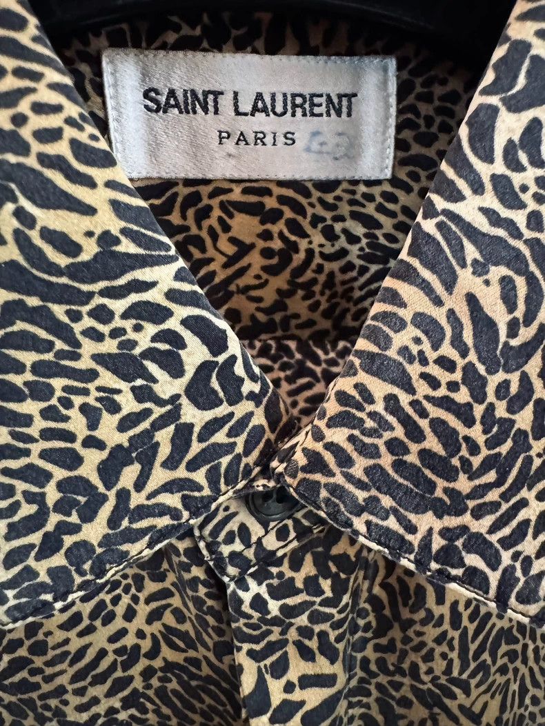 Yves Saint Laurent Saint Laurent size 38 20aw Mulberry Silk Leopard Shirt 250 Size US M / EU 48-50 / 2 - 3 Thumbnail
