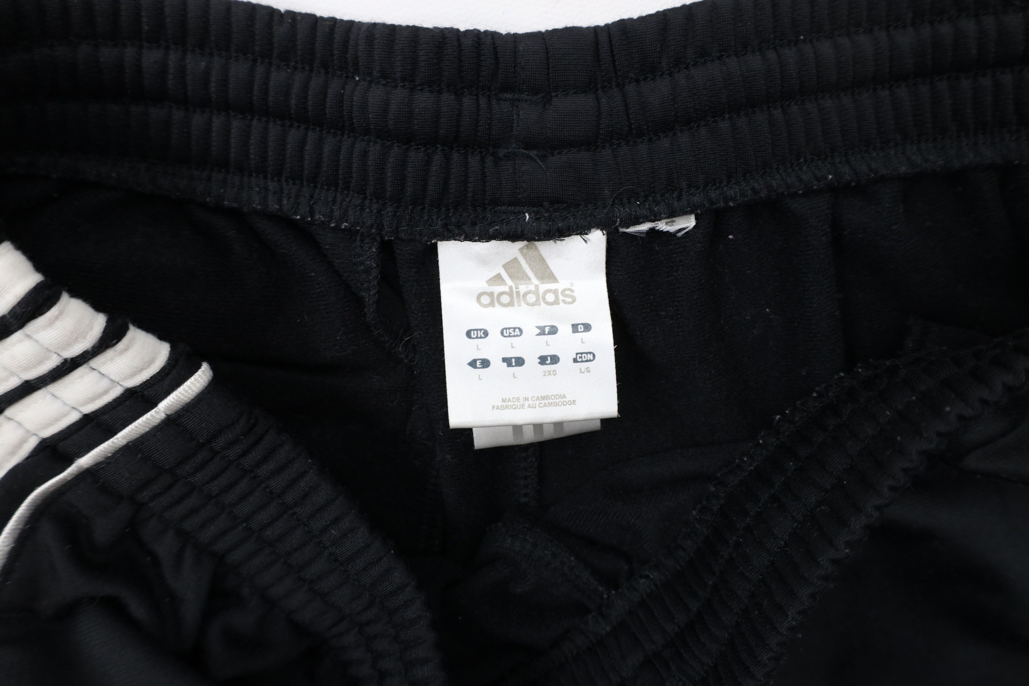 Adidas × Vintage Vintage 90s Y2K Adidas Striped Wide Leg Sweatpants Black Size US 36 / EU 52 - 9 Thumbnail