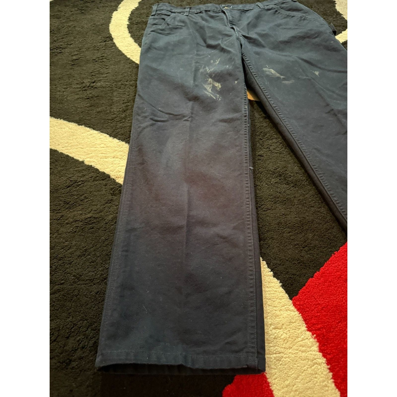 Carhartt Carhartt B11 Mens 38x32 Navy Work Pants Heavyweight USA Made Size US 38 / EU 54 - 8 Thumbnail
