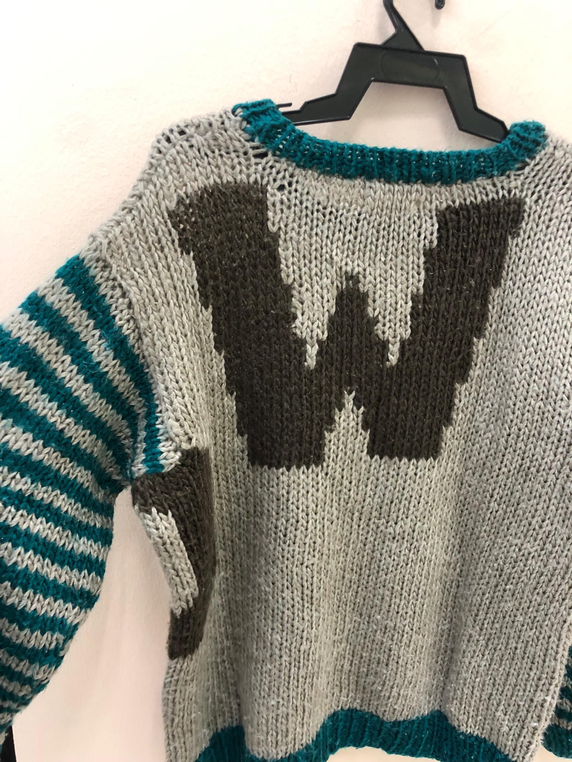 Handmade vintage 100 handknit MAISON de TRICOT 💯 acrylic material Size US L / EU 52-54 / 3 - 8 Thumbnail