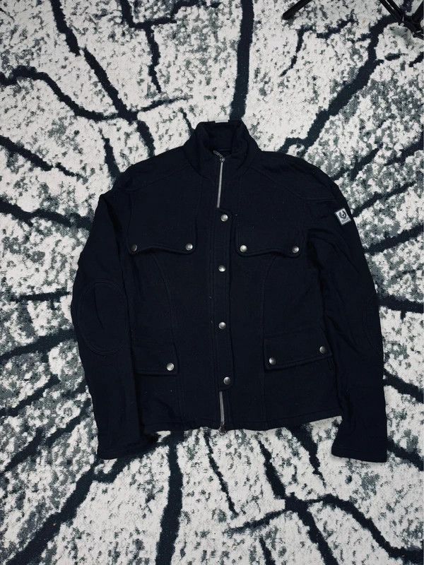 Belstaff logo zip jacket black L