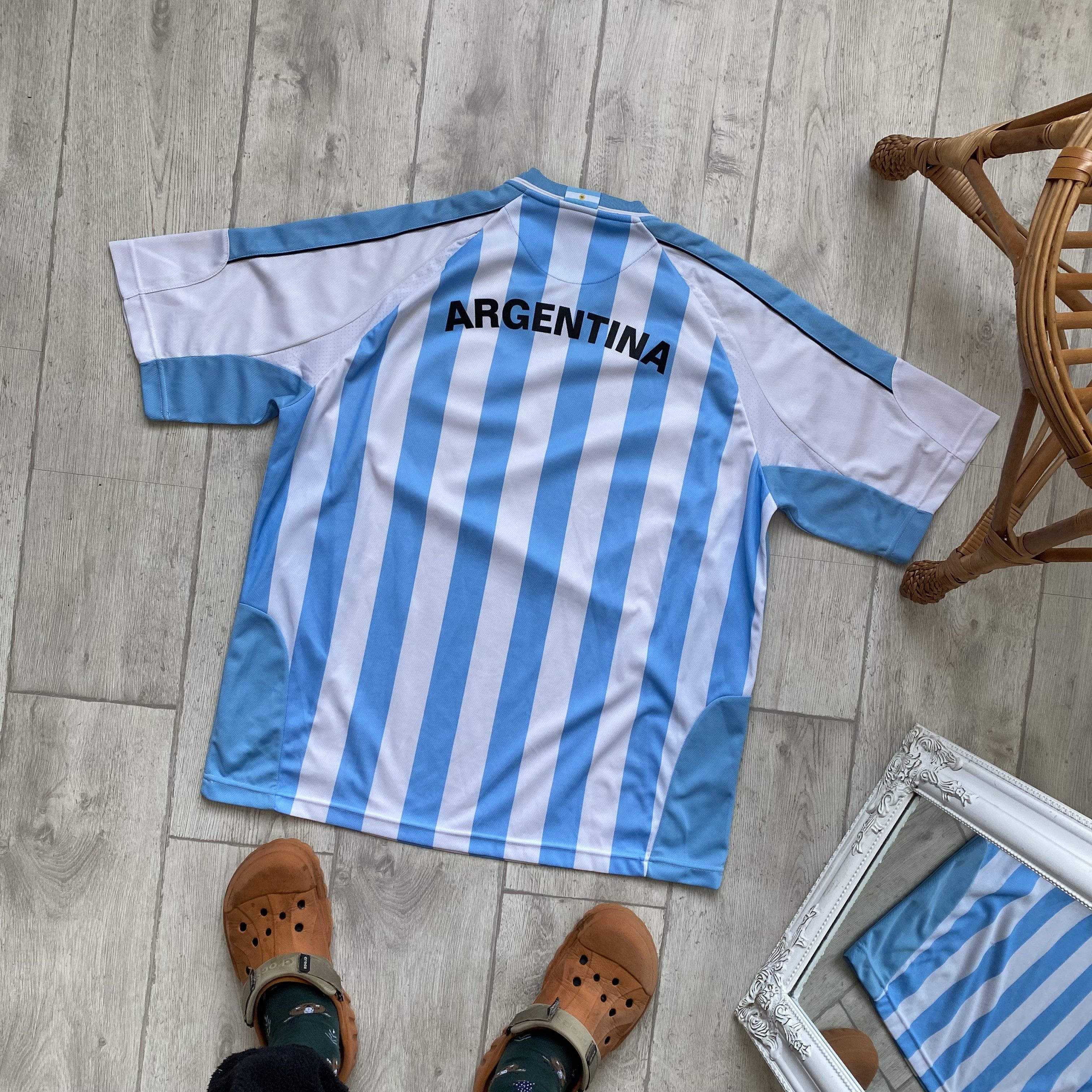 Adidas Vintage Argentina National Team Jersey 90s World Cup Messi Size US XL / EU 56 / 4 - 2 Thumbnail