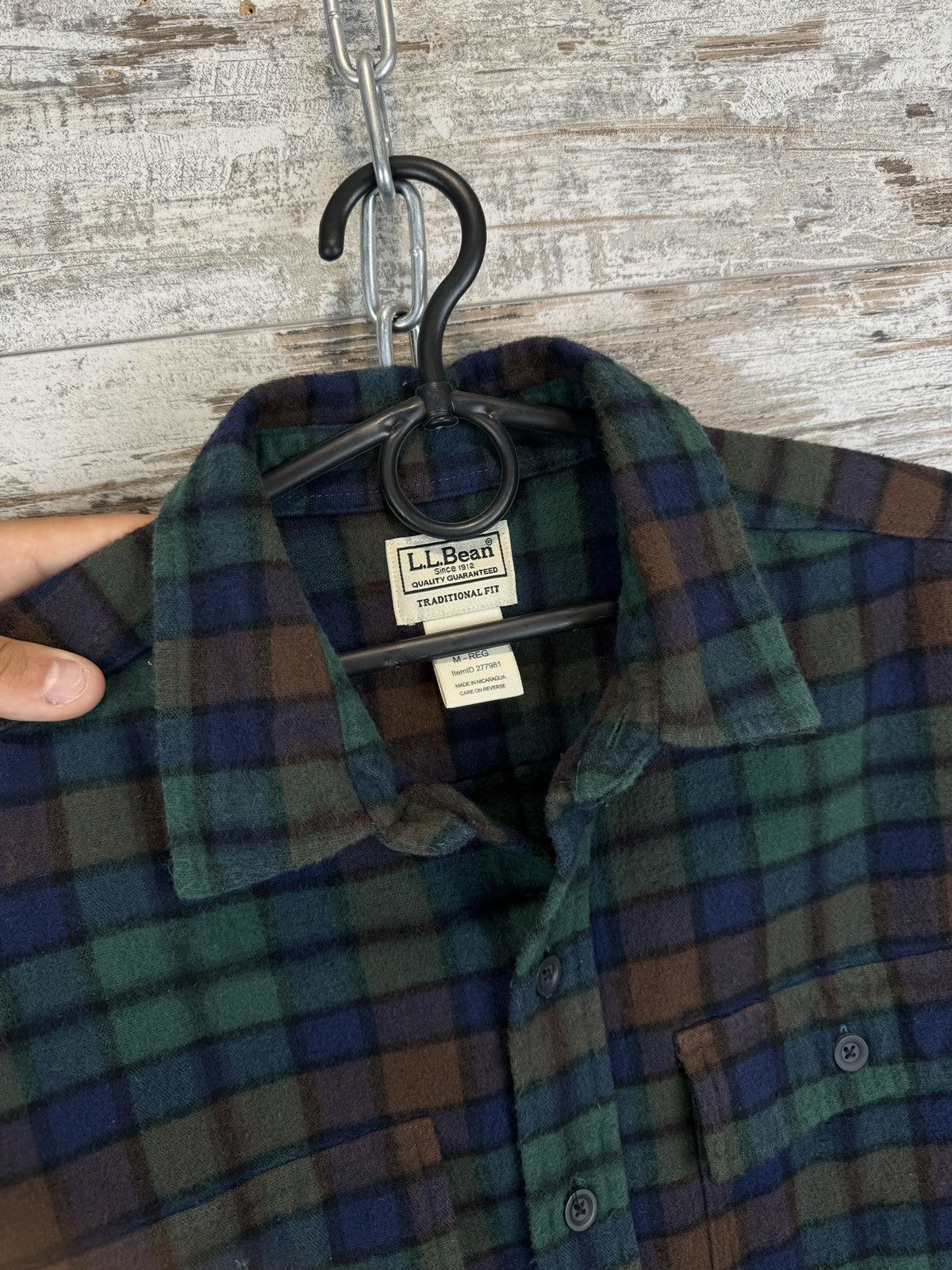 L.L. Bean × Vintage Mens Vintage L.L.Bean Overshirt flannel shirts button up Size US M / EU 48-50 / 2 - 9 Thumbnail