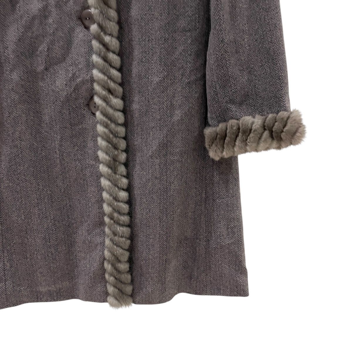 Japanese Brand Vintage Japanese Designer Fur Cashmere Trench Coat Size US M / EU 48-50 / 2 - 2 Thumbnail