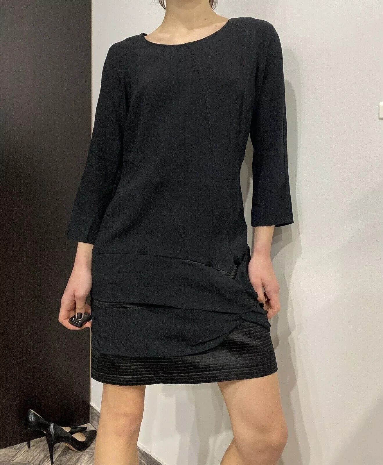 See by Chloe See By Chloe Black Dress Acetate Womens Viscose Size S UK8 Size S / US 4 / IT 40 - 4 Thumbnail