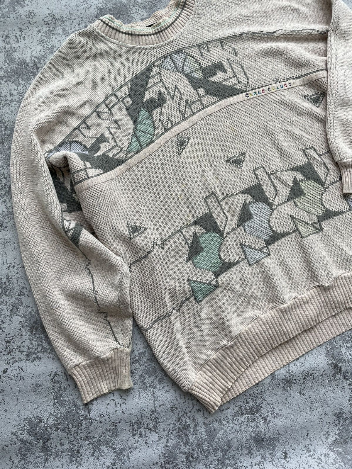 Carlo Colucci × Vintage Vintage 90s Carlo Colucci Oversized Sweatshirt Size US L / EU 52-54 / 3 - 2 Thumbnail