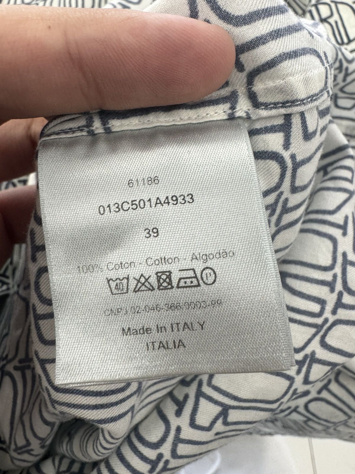 Dior DIOR x SHAWN STUSSY Logo Button Up Shirt White Size US M / EU 48-50 / 2 - 4 Thumbnail